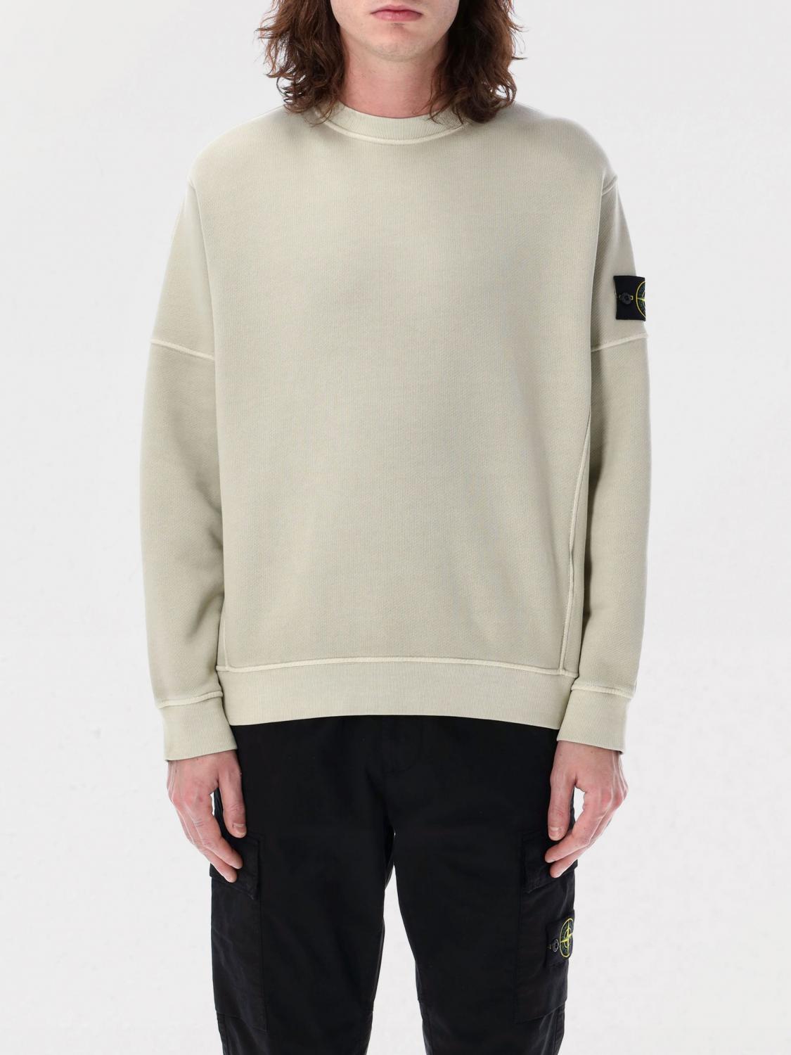 Stone Island Old Effect Sweatshirt In サンド