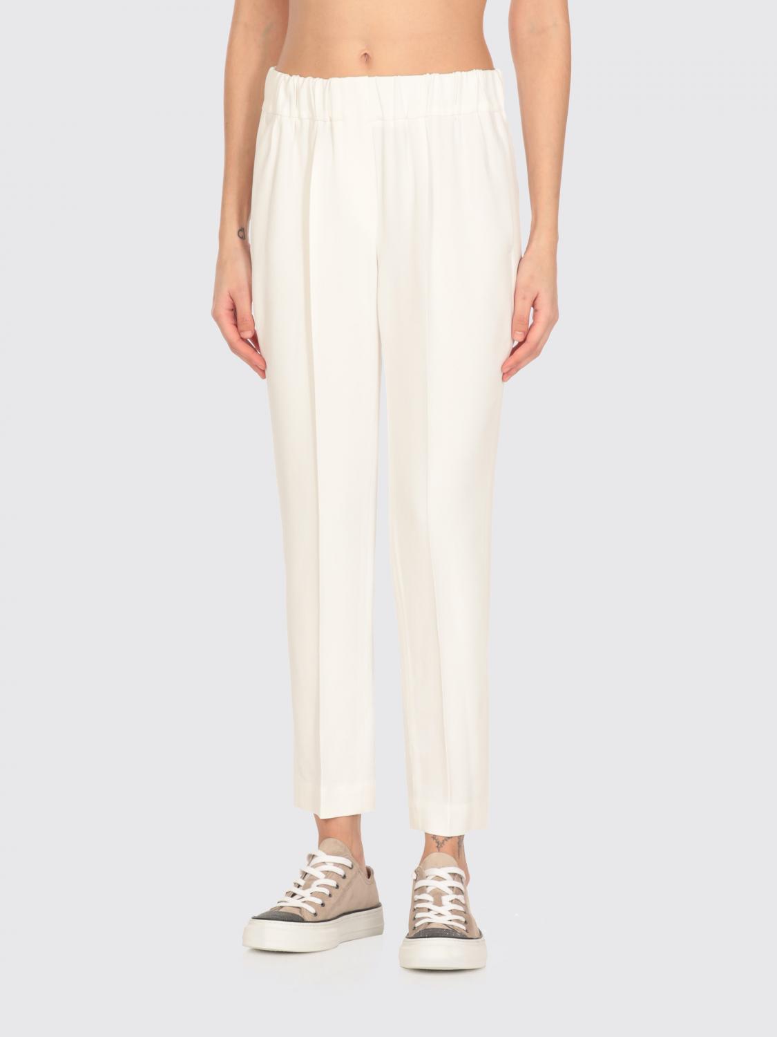 Brunello Cucinelli Pantalone  Donna Colore Bianco