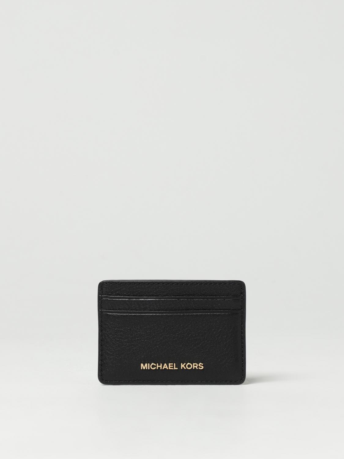 Michael Kors Pebbled Cardholder In Black