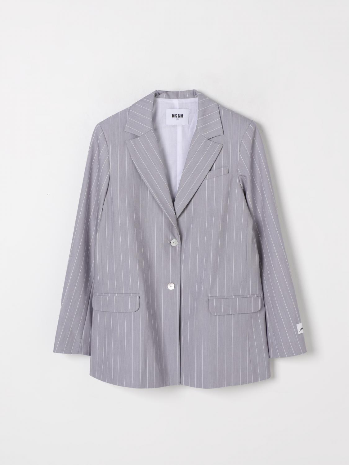 Msgm Jacket Kids Kids Color Grey In Grey