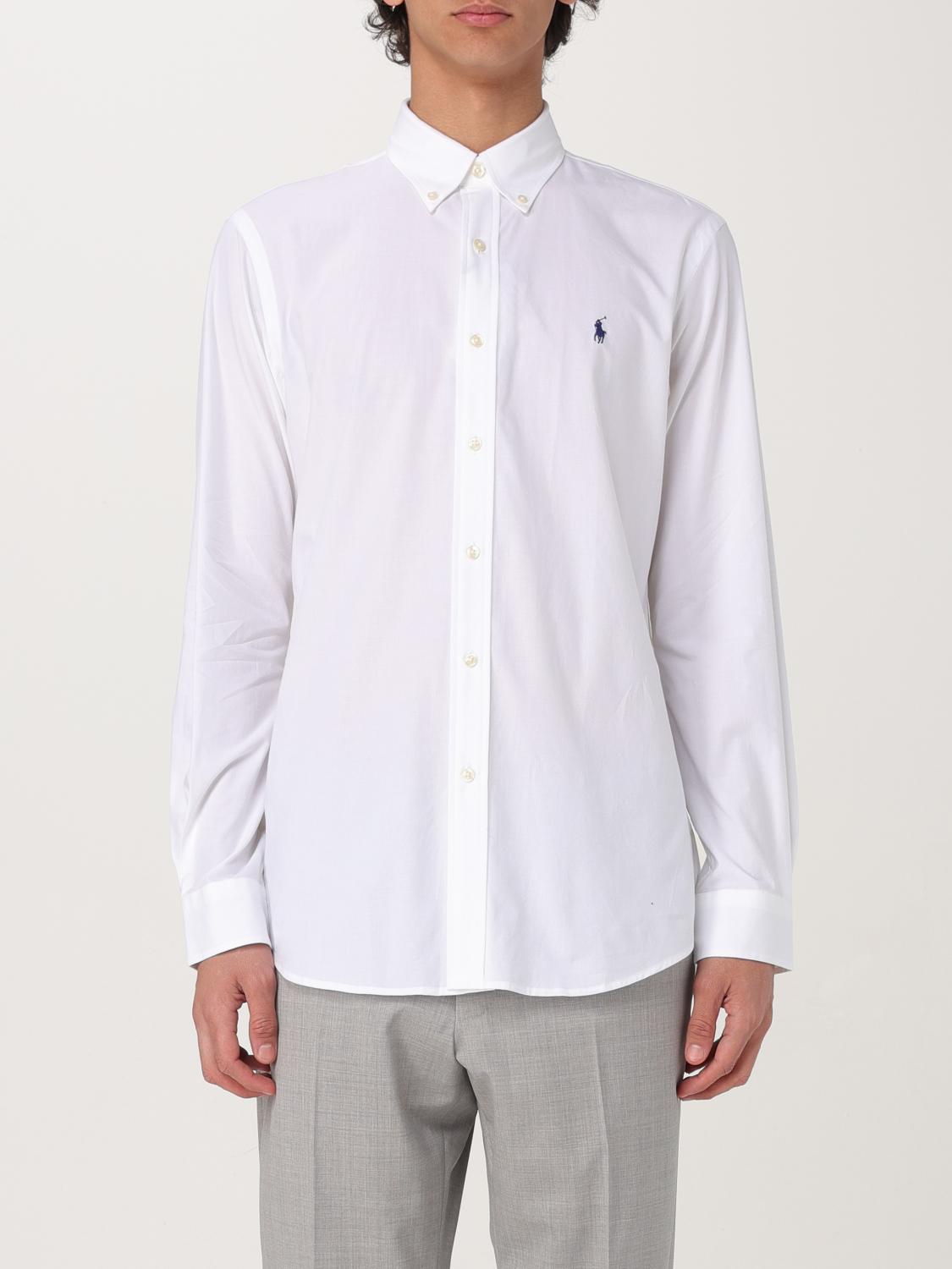 Shop Polo Ralph Lauren Shirt Men Color White