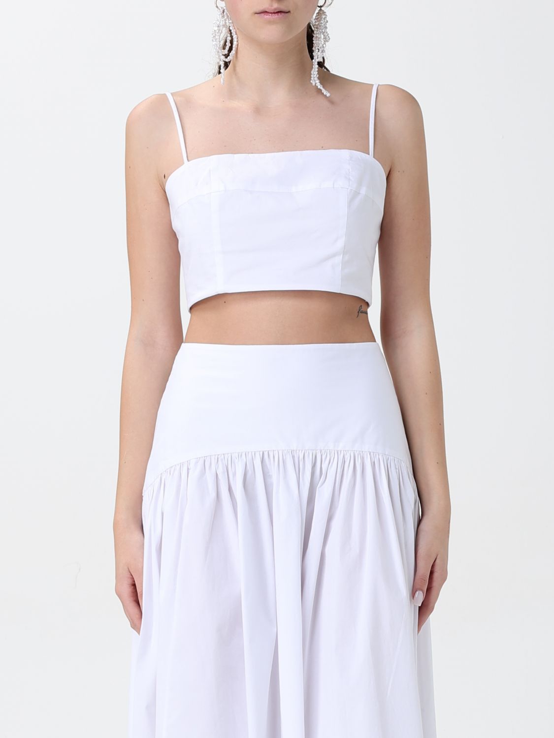 Shop Staud Top Woman Color White In Weiss