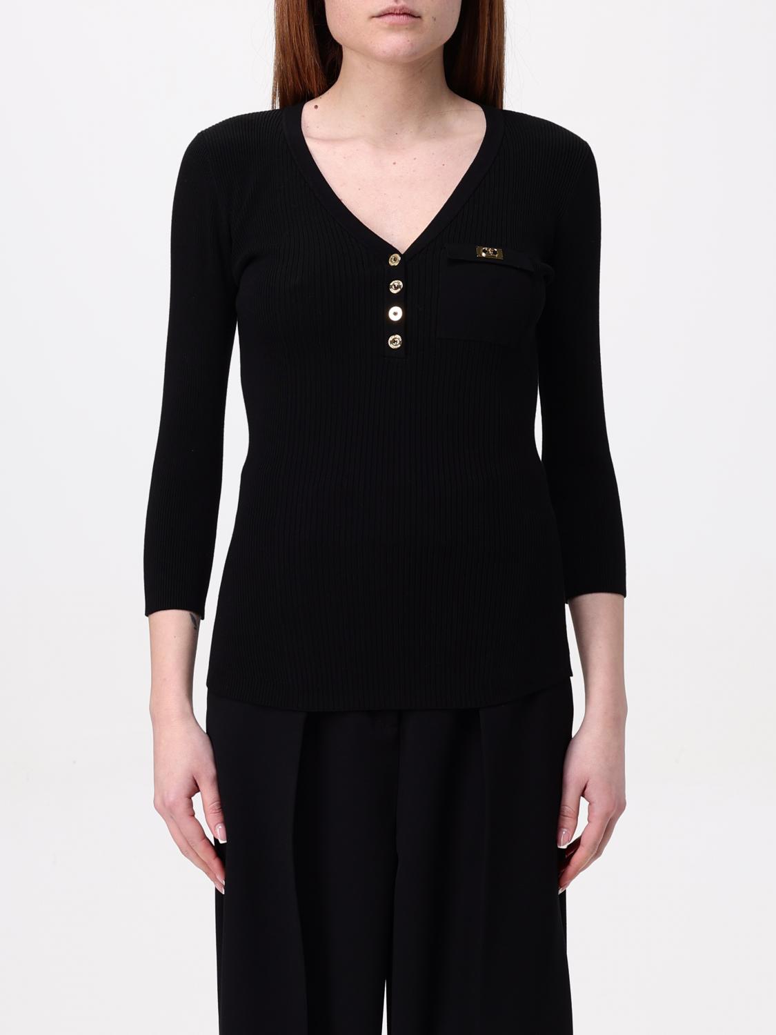 Elisabetta Franchi Sweater Woman Color Black In Black