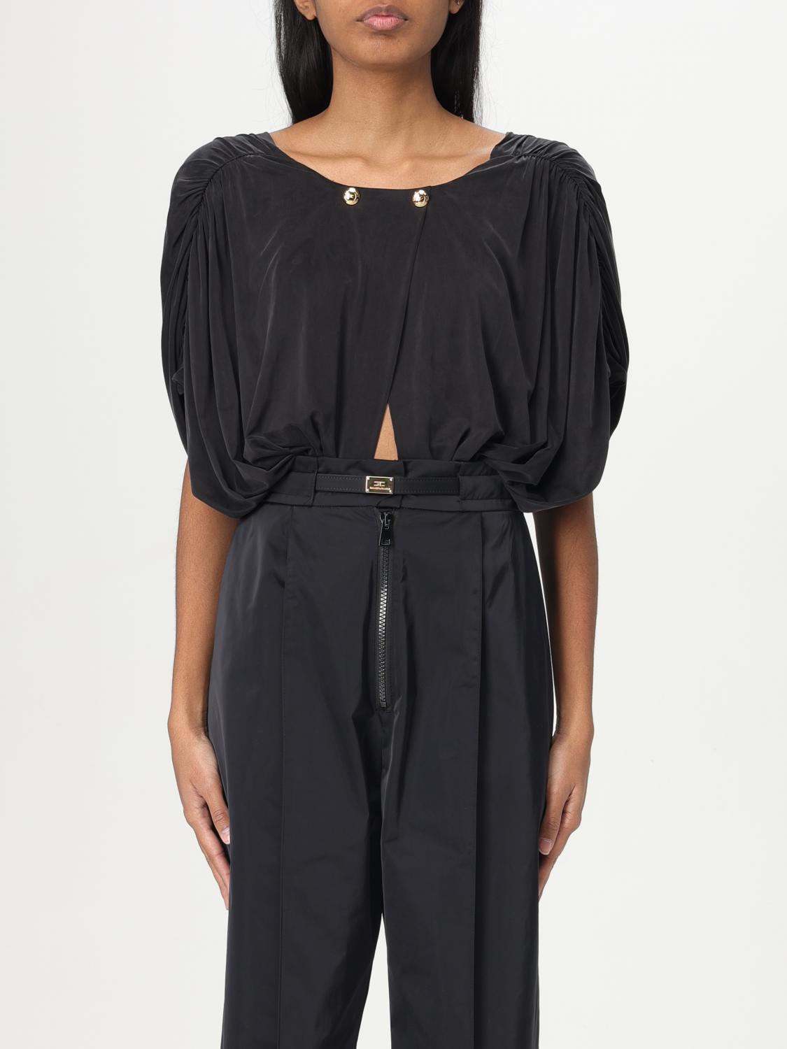 Elisabetta Franchi Jacket Woman Color Black In Black