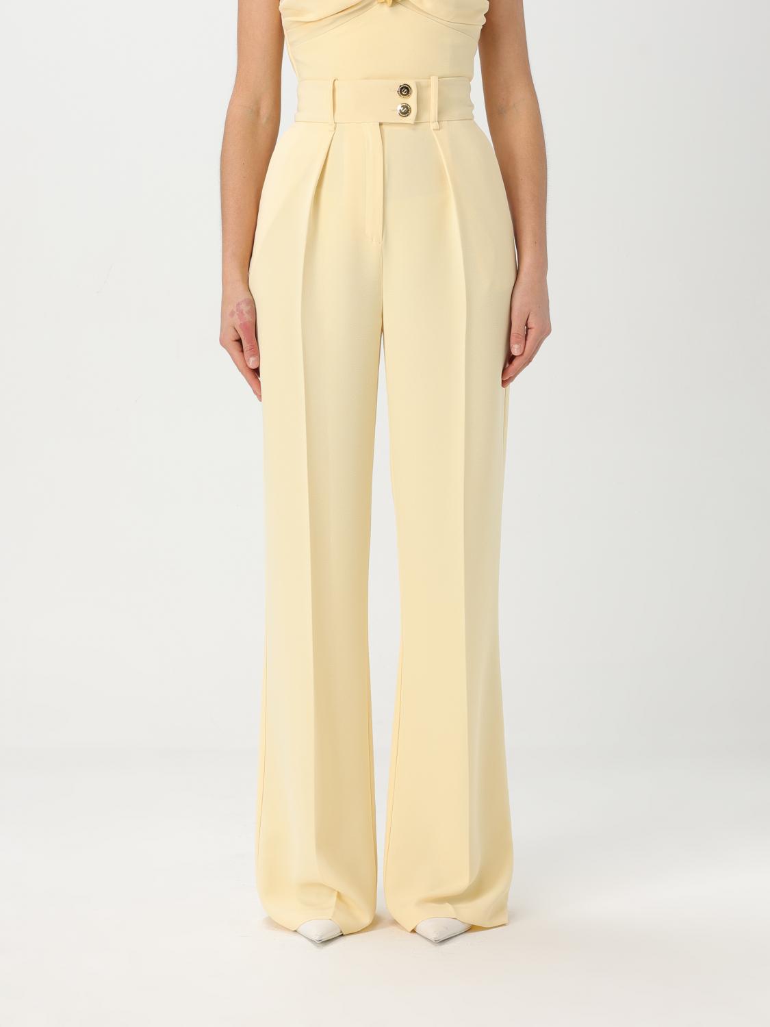 Elisabetta Franchi Pants  Woman Color Lemon In Lemon