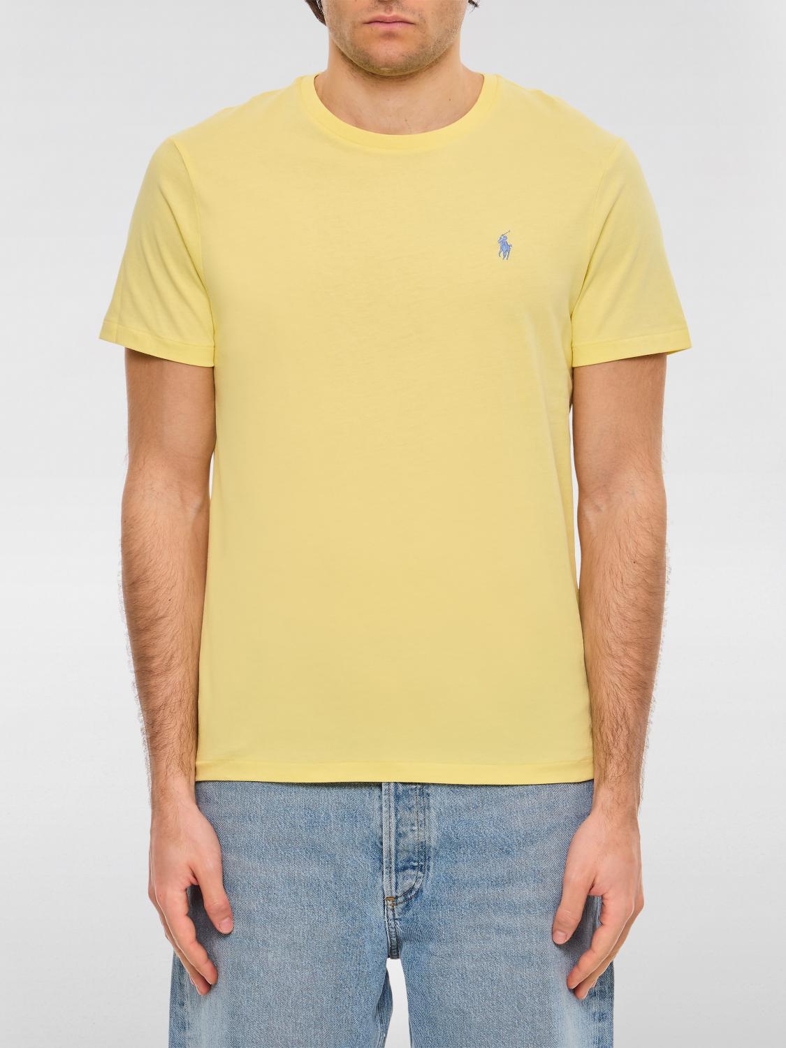 Polo Ralph Lauren Cotton Polo Pony T-shirt In Yellow Gold
