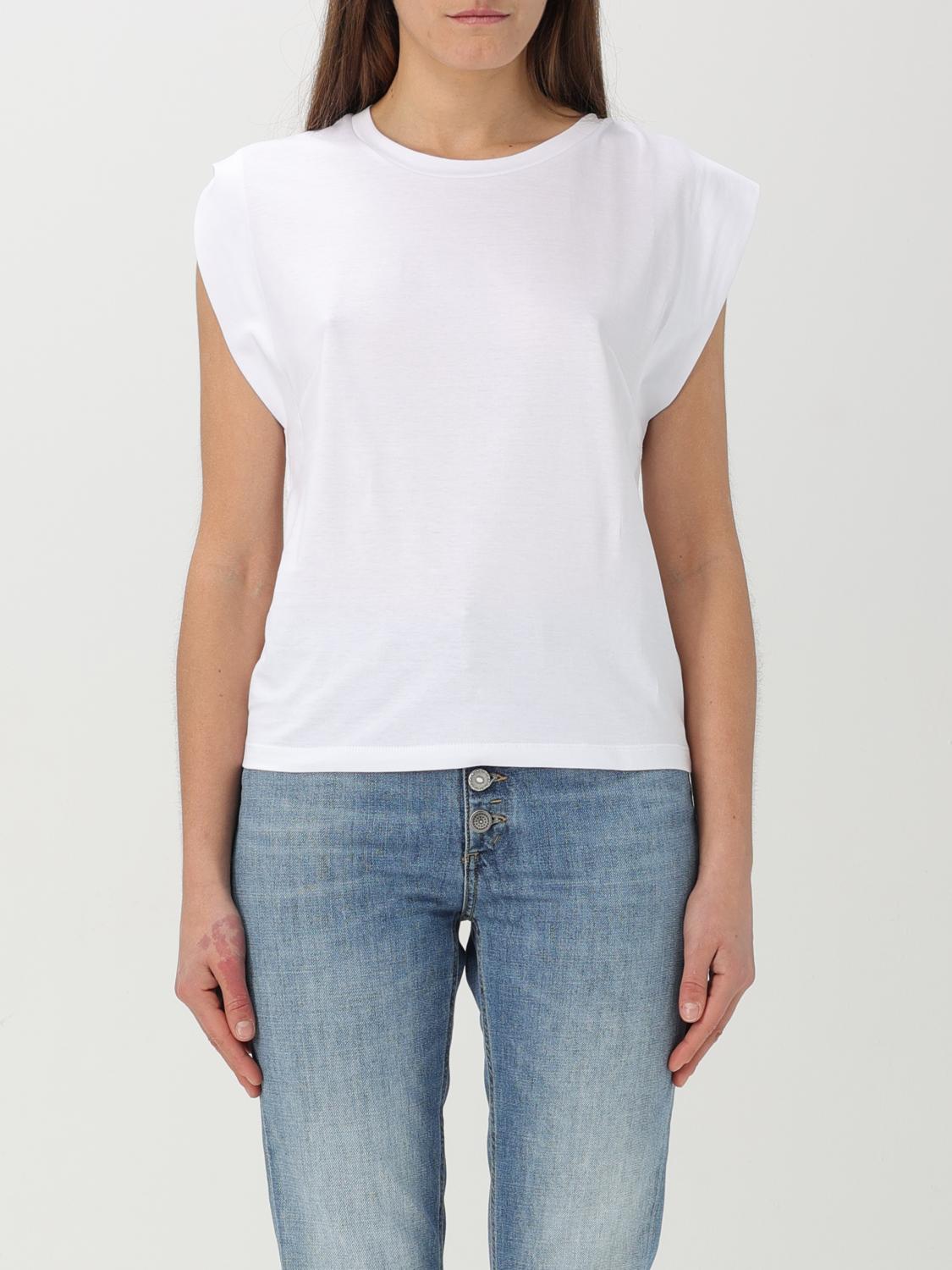 Dondup Neck Crew Sleeveless Top In White