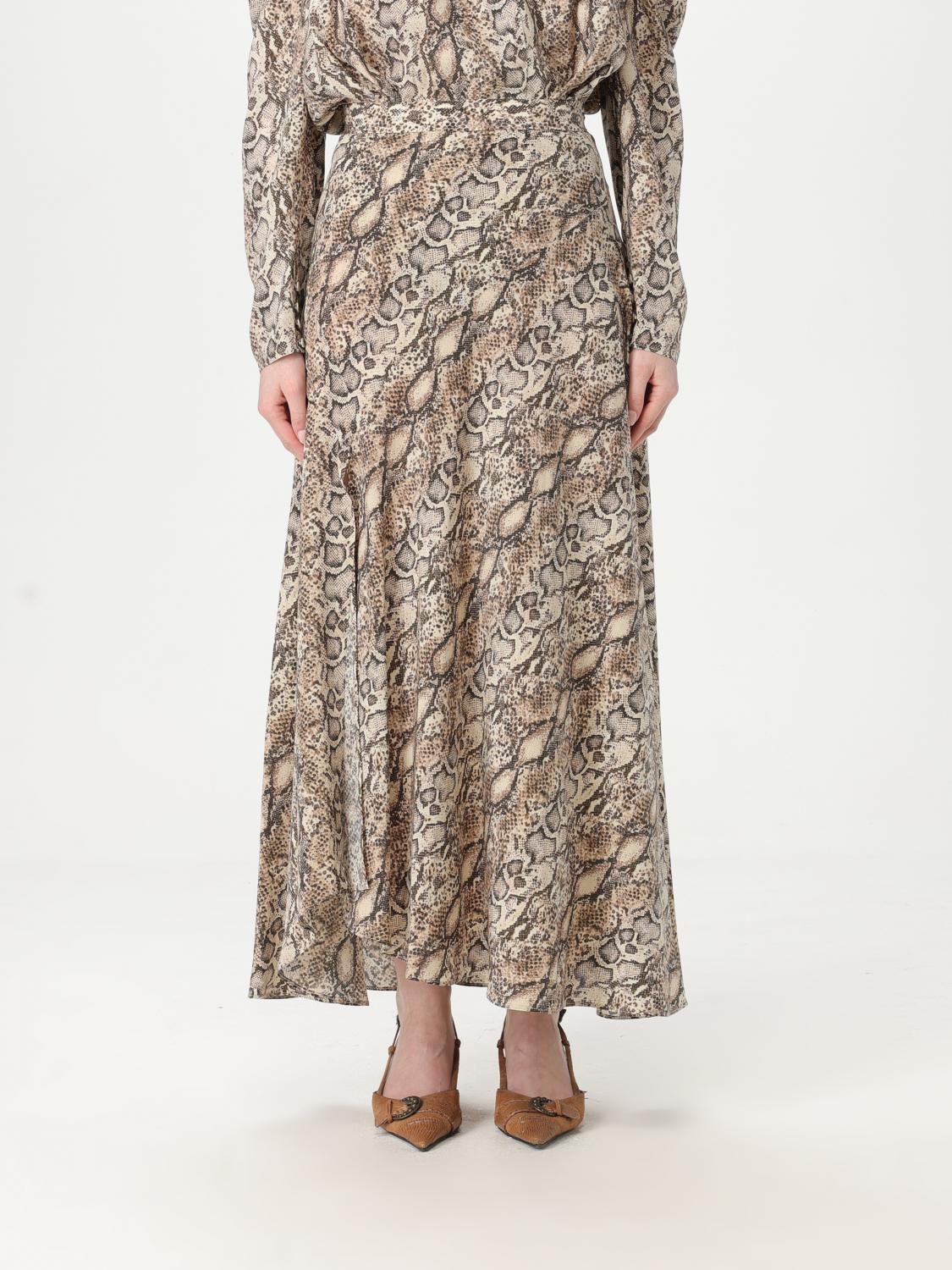 Isabel Marant Sakura Snakeskin-print A-line Maxi Skirt In Beige