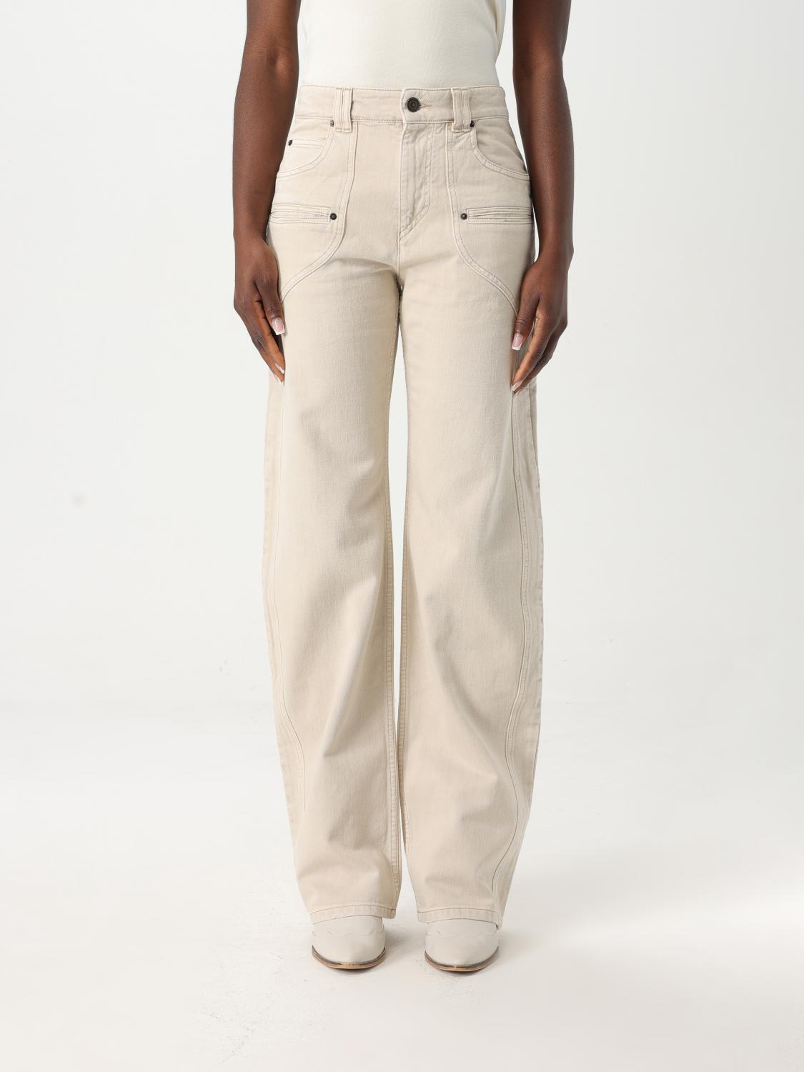 Isabel Marant Wide-leg Beryl Jeans In Ecru Women In Beige