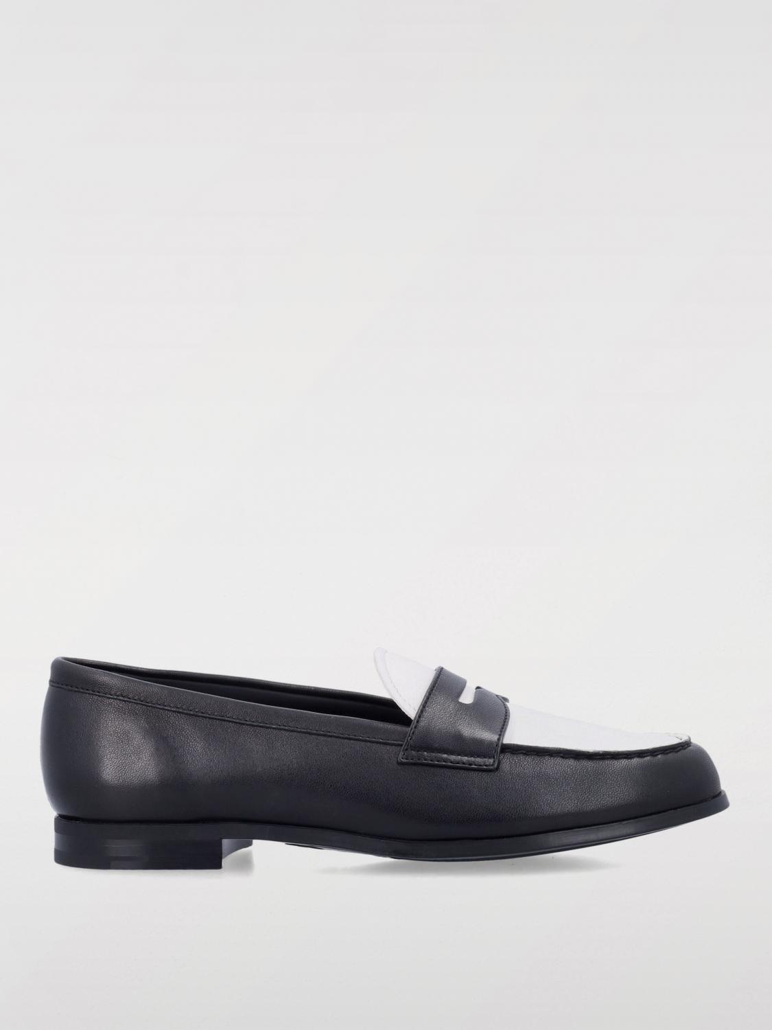 Church's Round Toe Loafers Contrasting Detail In Navy
