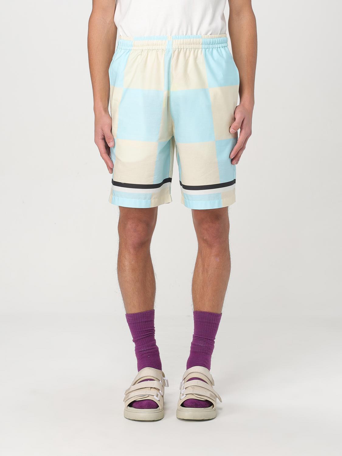 Barrow Checked Cotton Bermuda Shorts In Cream