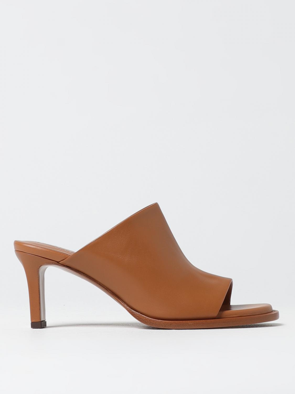 Tod's Heel Mules Leather Round Toe In Brown