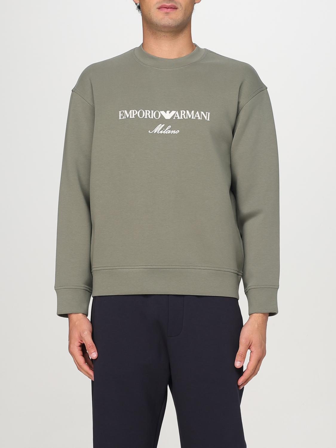Emporio Armani Long-sleeved Sweater In Green