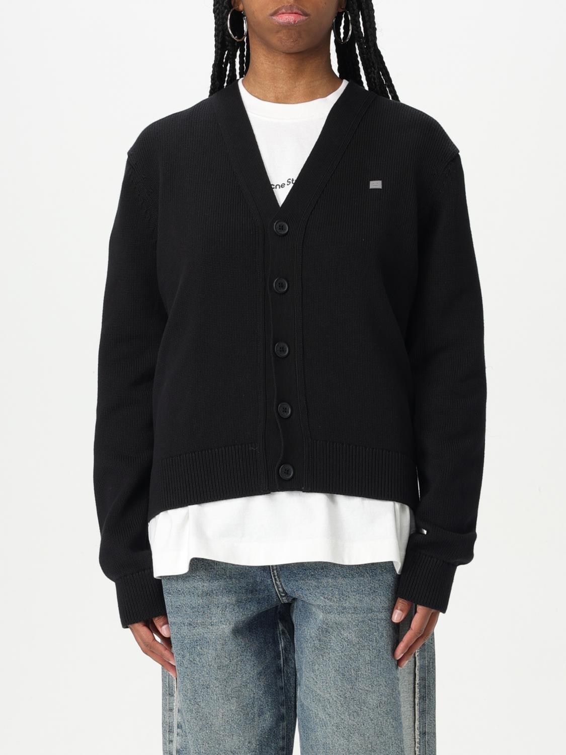 Acne Studios Cardigan Woman Color Black In Black