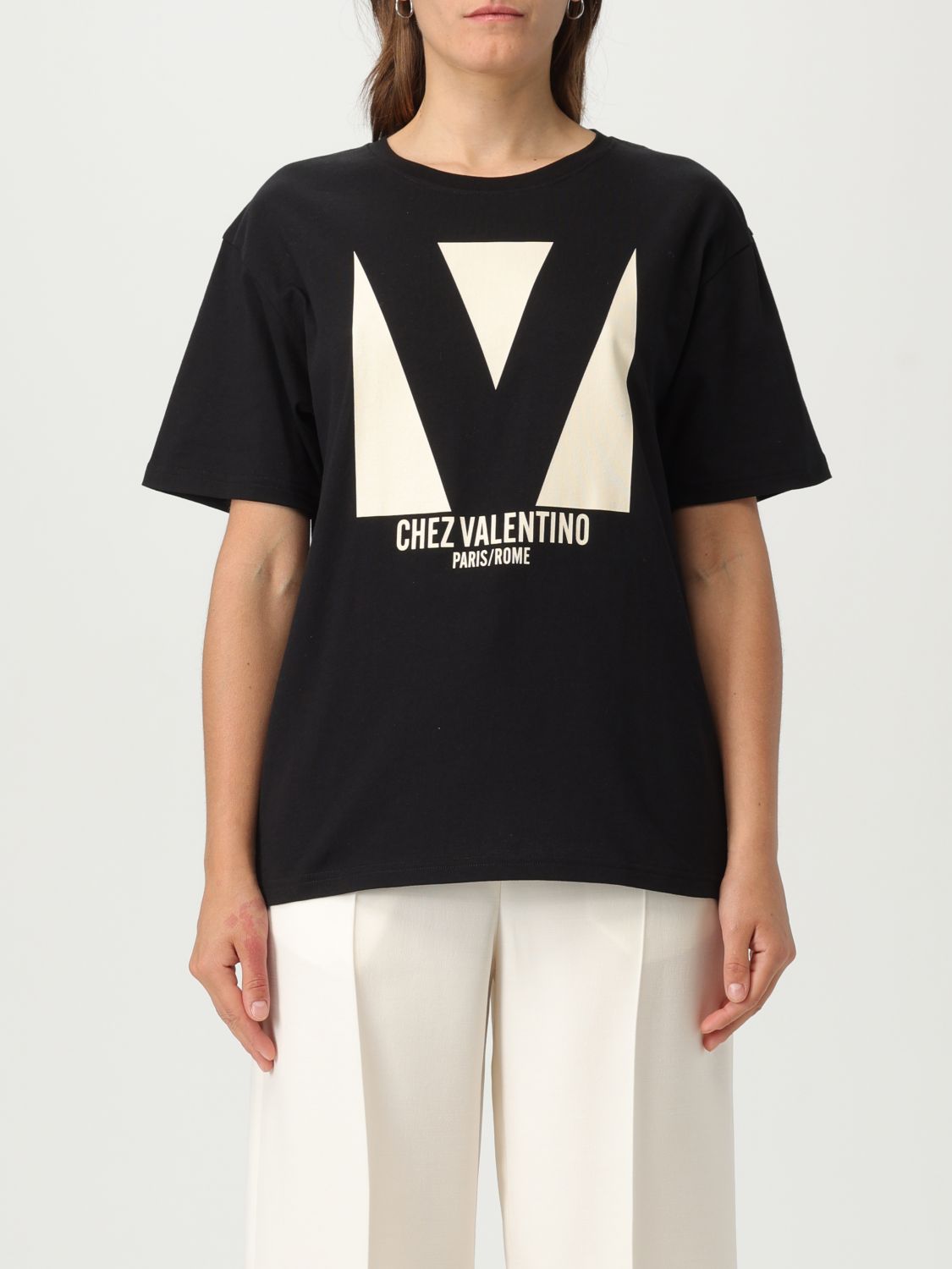 Shop Valentino T-shirt Woman Color Black
