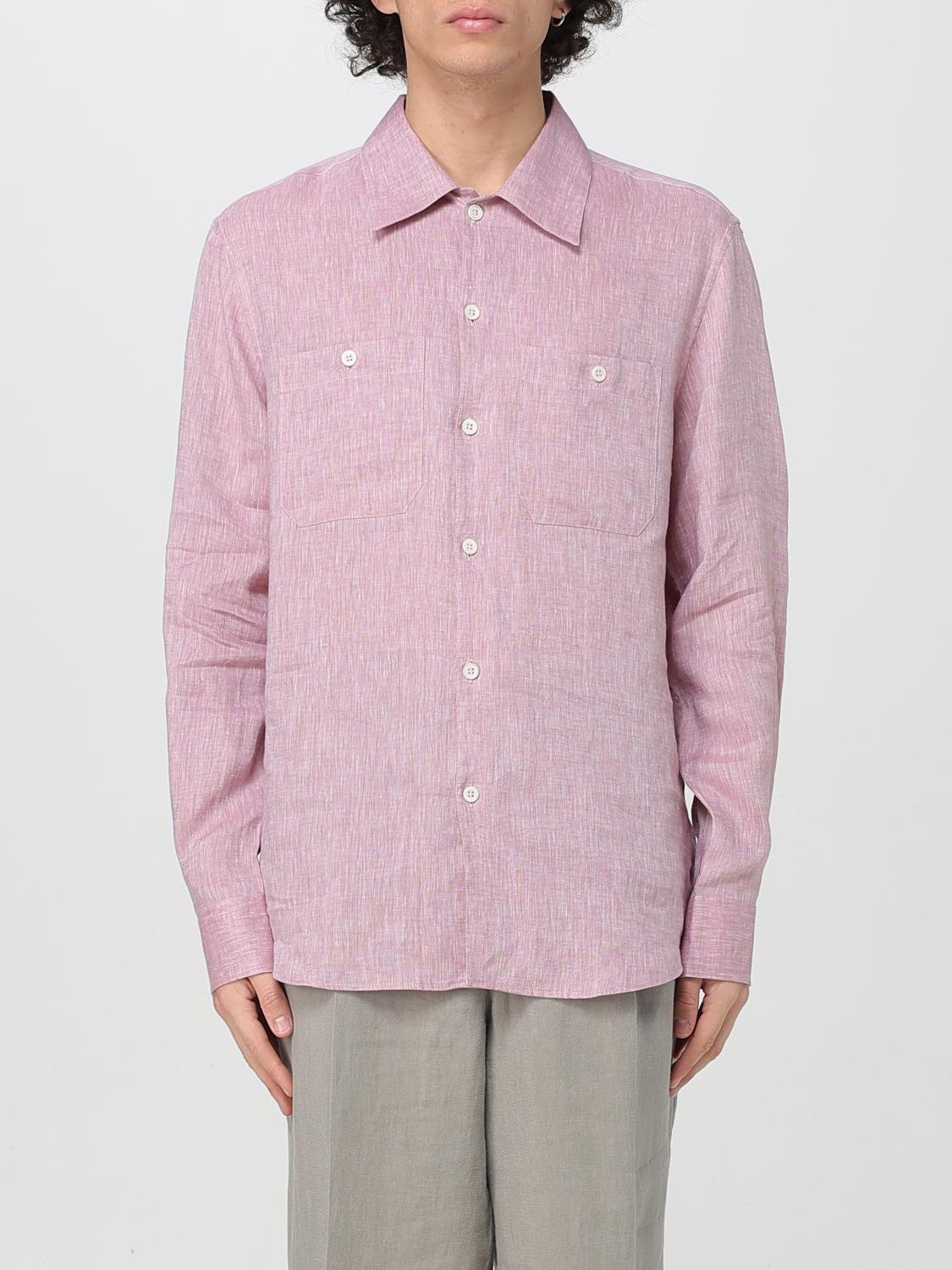 Brunello Cucinelli Shirt With Chest Pockets In Pink