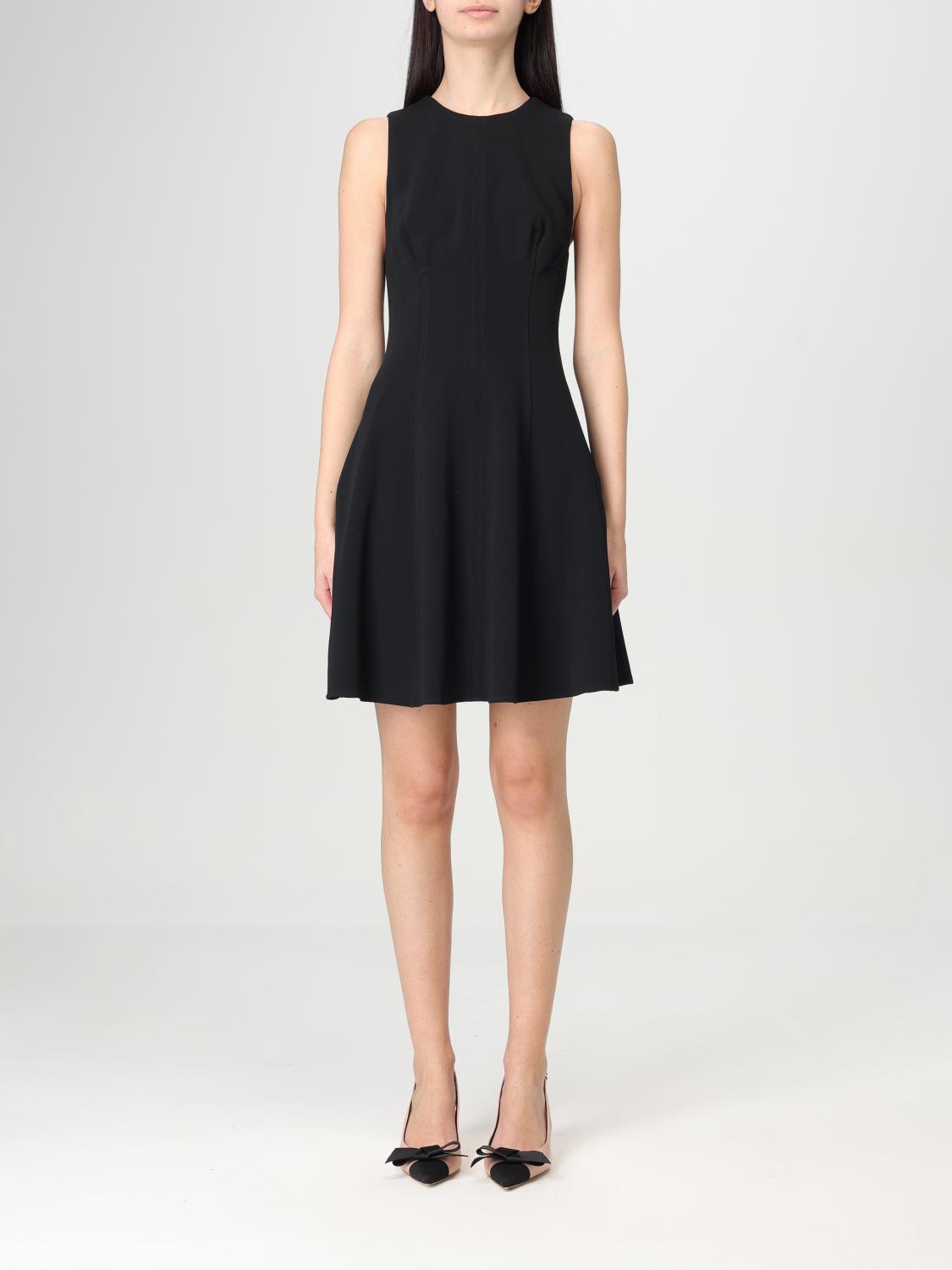 Elisabetta Franchi Heart Neck Backless Pleated Gown Dress In Black