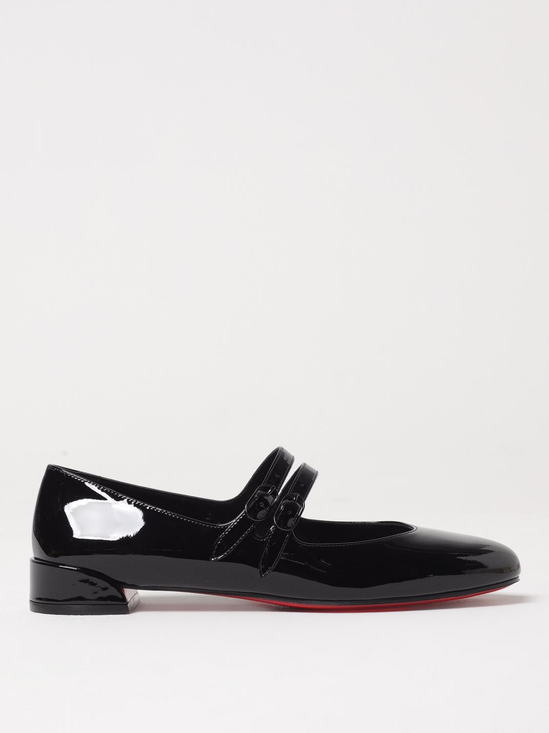 Christian Louboutin Women Miss Jane Patent Leather Ballets In Black