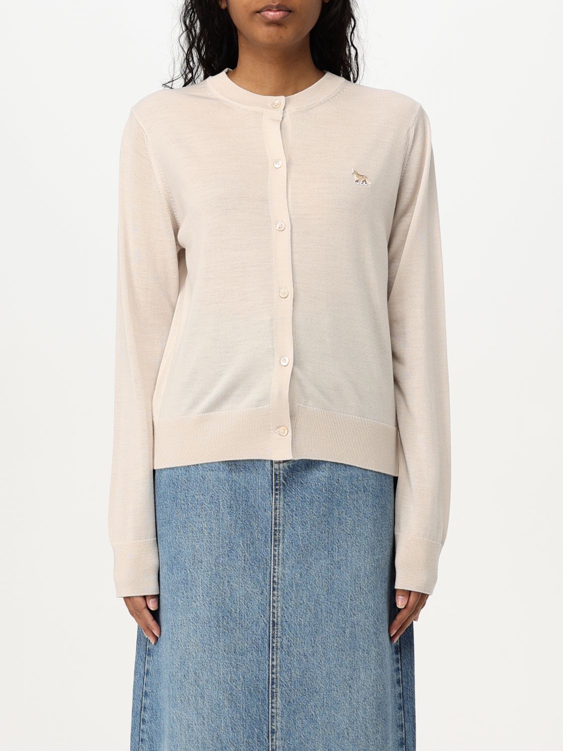 MAISON KITSUNÉ CARDIGAN MAISON KITSUNÉ WOMAN COLOR SKY G55402125