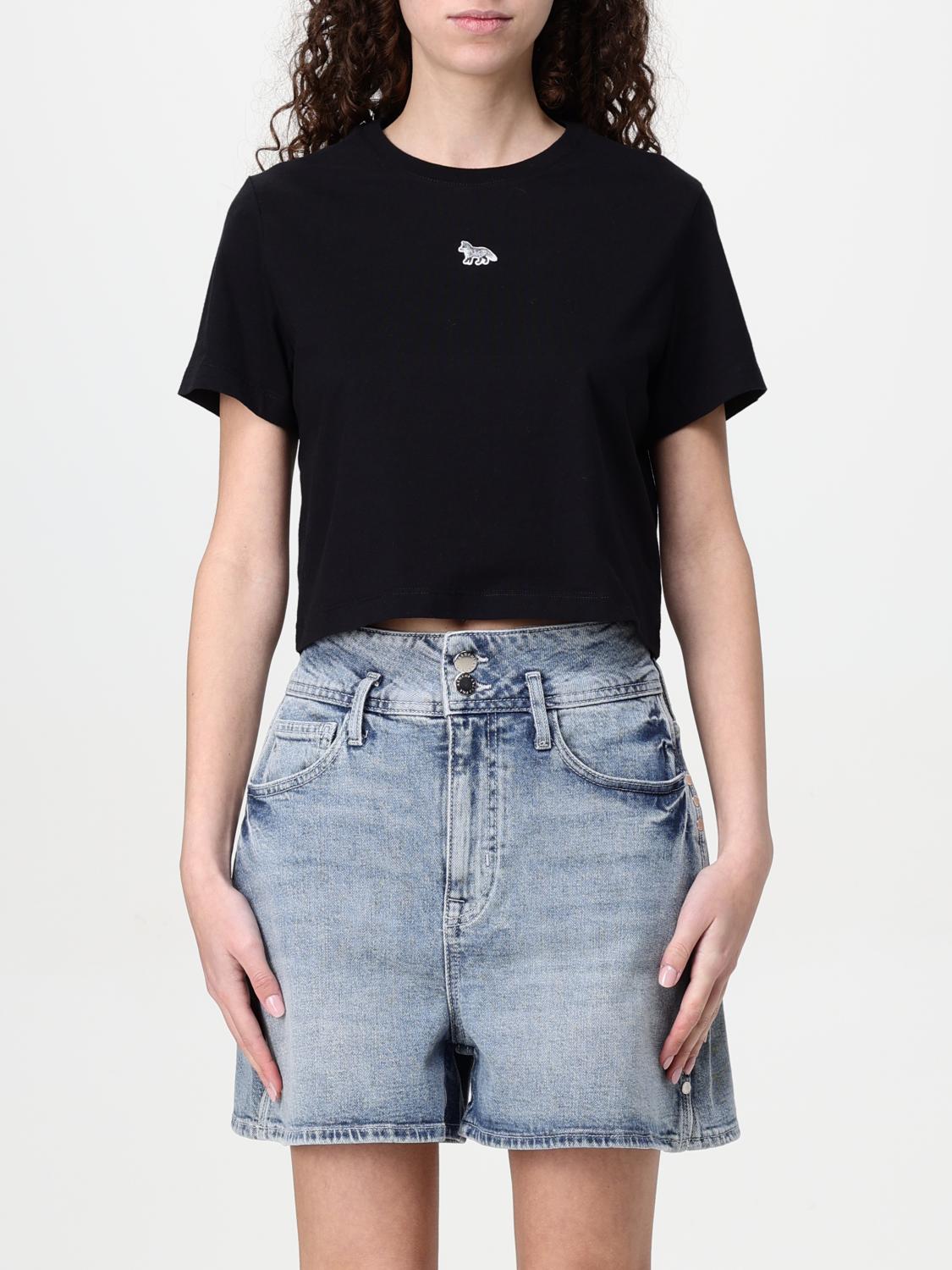 Shop Maison Kitsuné T-shirt Woman Color Black