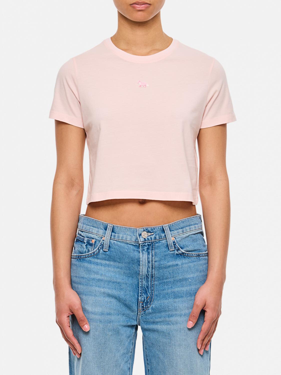MAISON KITSUNÉ T-SHIRT MAISON KITSUNÉ WOMAN COLOR PINK G55403010