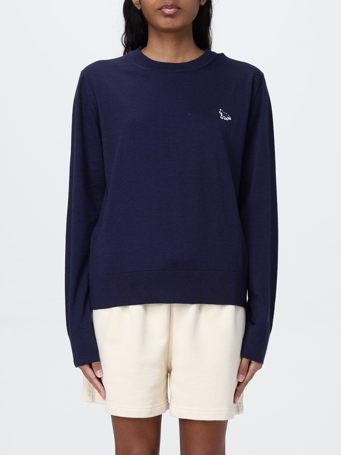 MAISON KITSUNÉ SWEATER MAISON KITSUNÉ WOMAN COLOR BLUE G55409009
