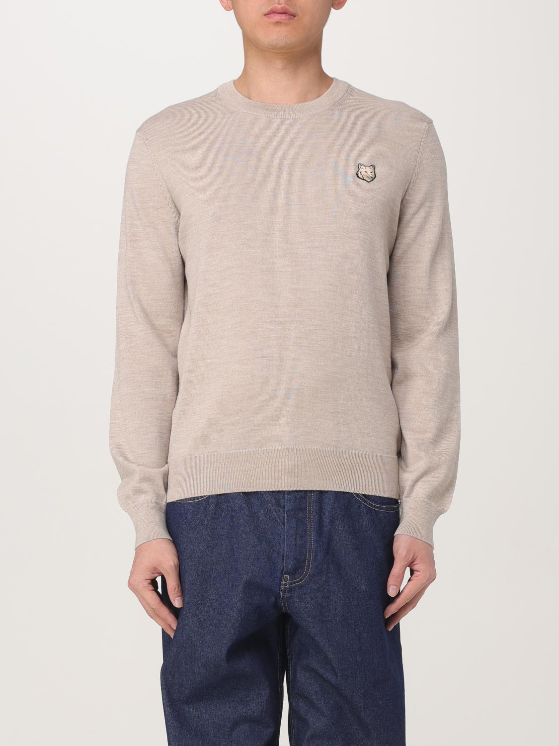 Maison Kitsuné Maison Kitsune' Bold Fox Head Wool Jumper In Grau