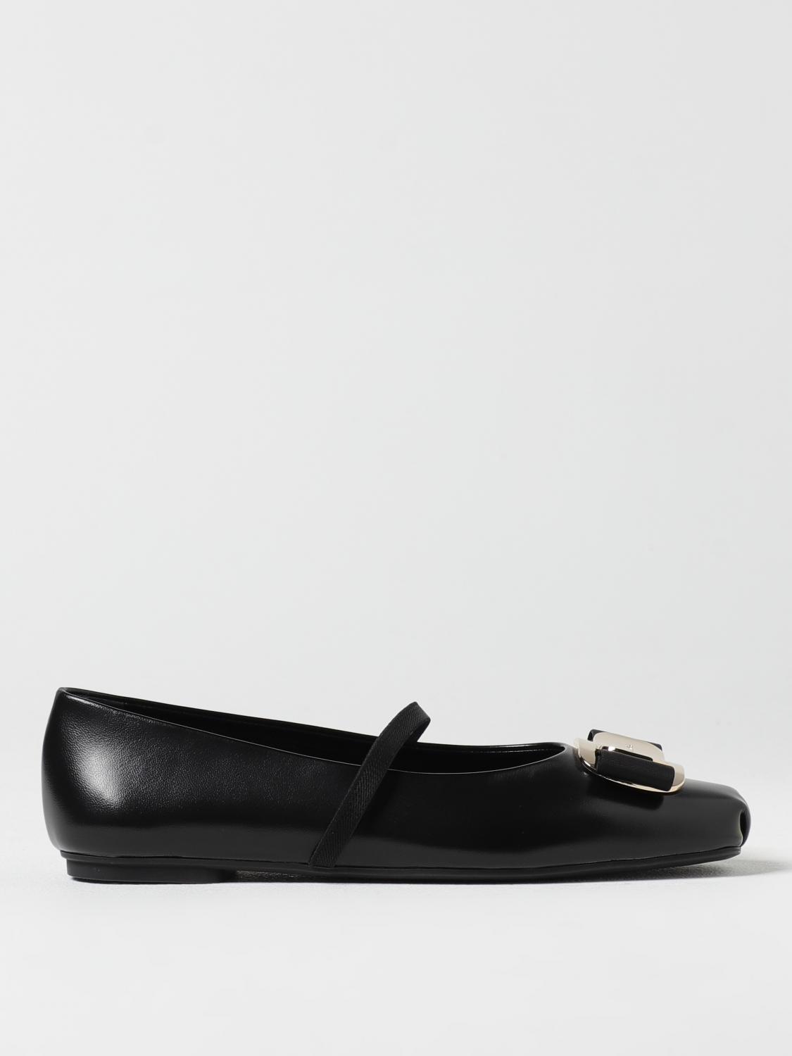 Ferragamo Ballet Flats  Woman Color Black In Black