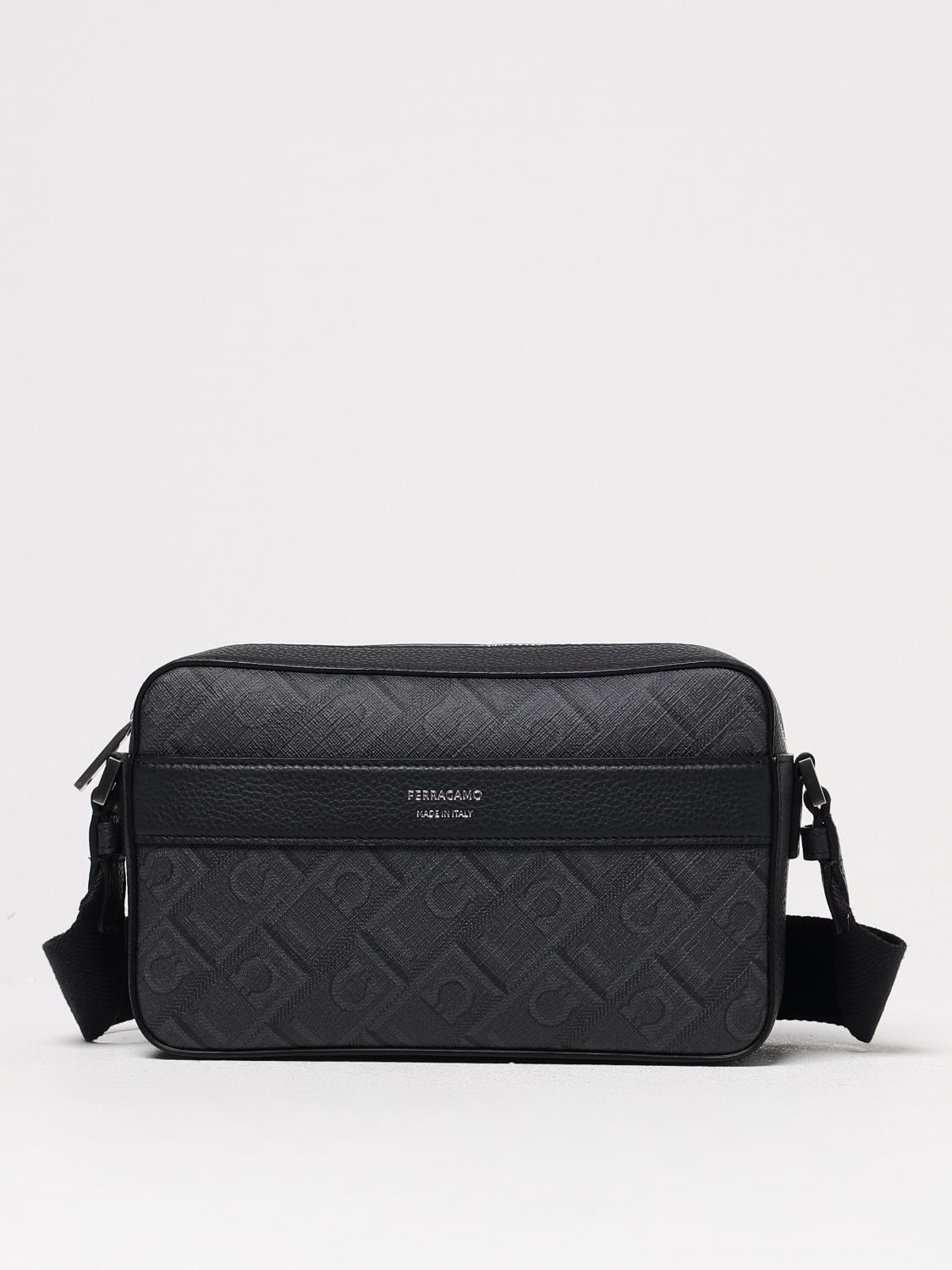Shop Ferragamo Shoulder Bag Men Color Black