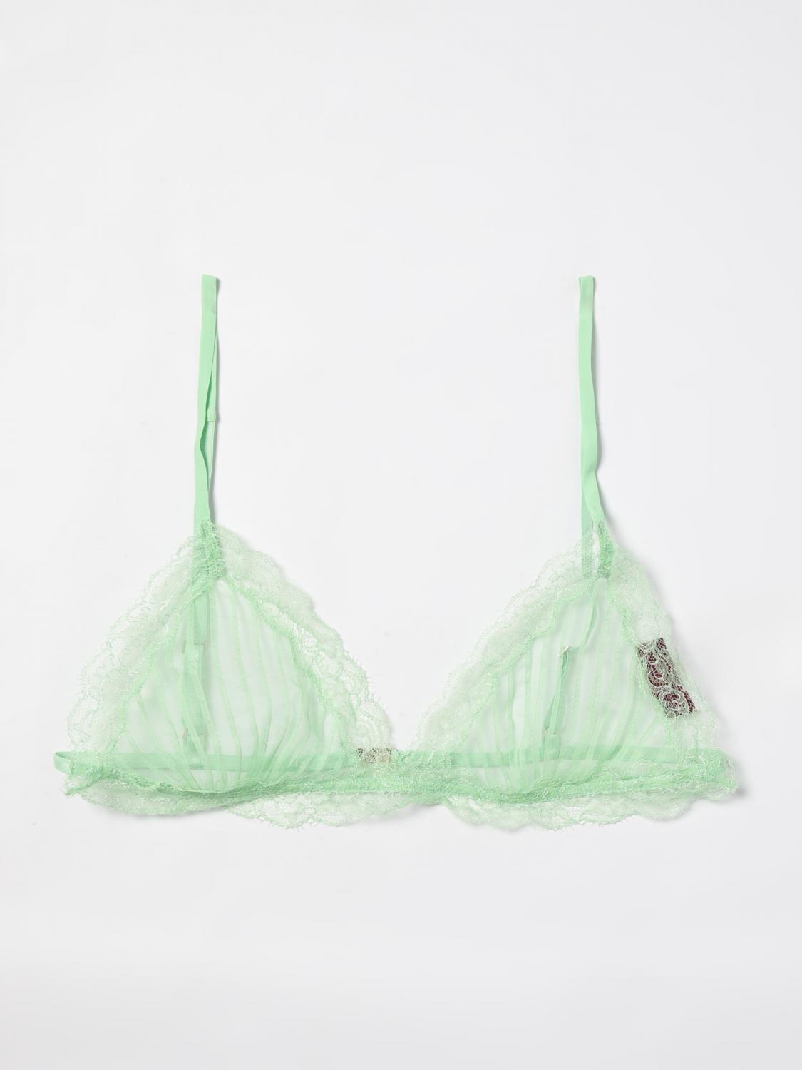Gucci Lace Detailed Triangle Bralette In Grün