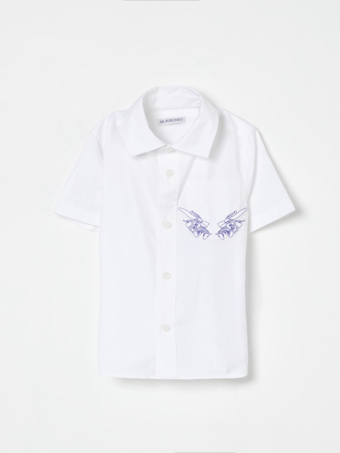Burberry Embroidered Shirt In White