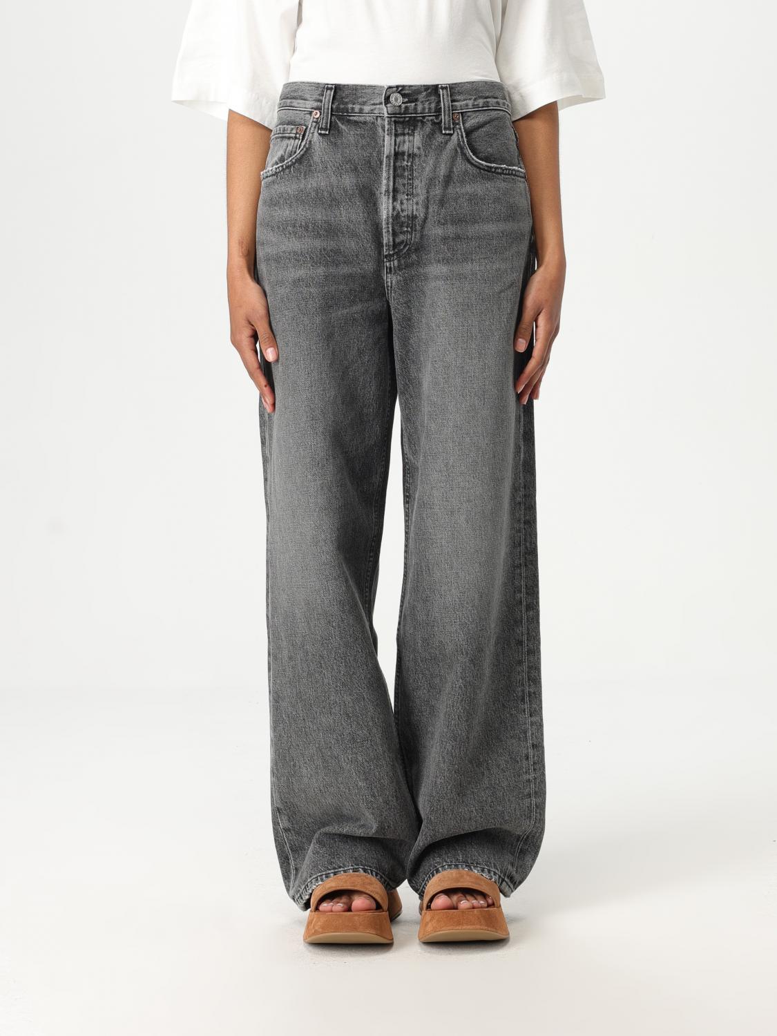 Agolde Jeans Woman Color Grey In Grey