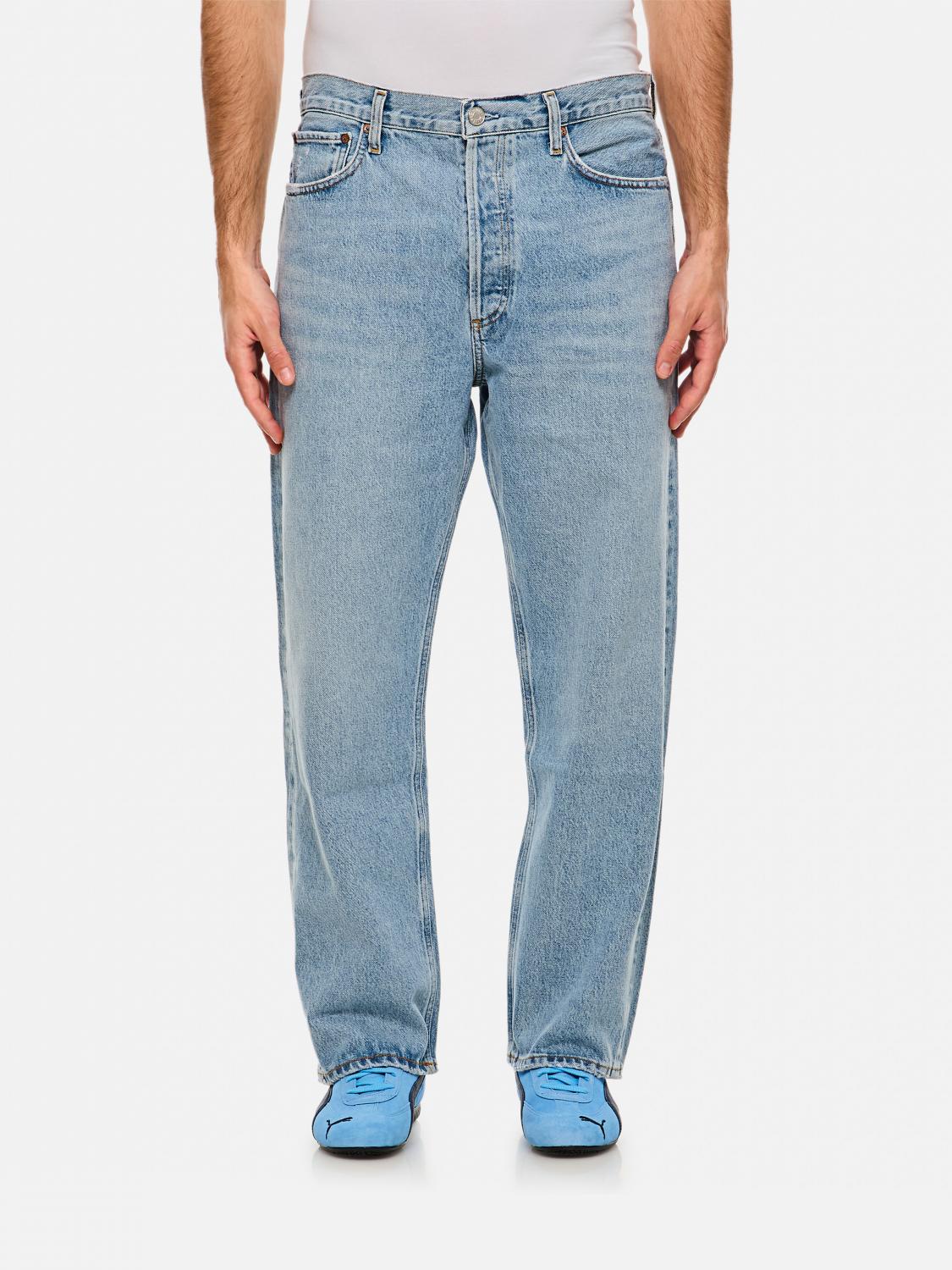 Agolde Light Blue 90s Mid-rise Loose Fit Jeans In Blau