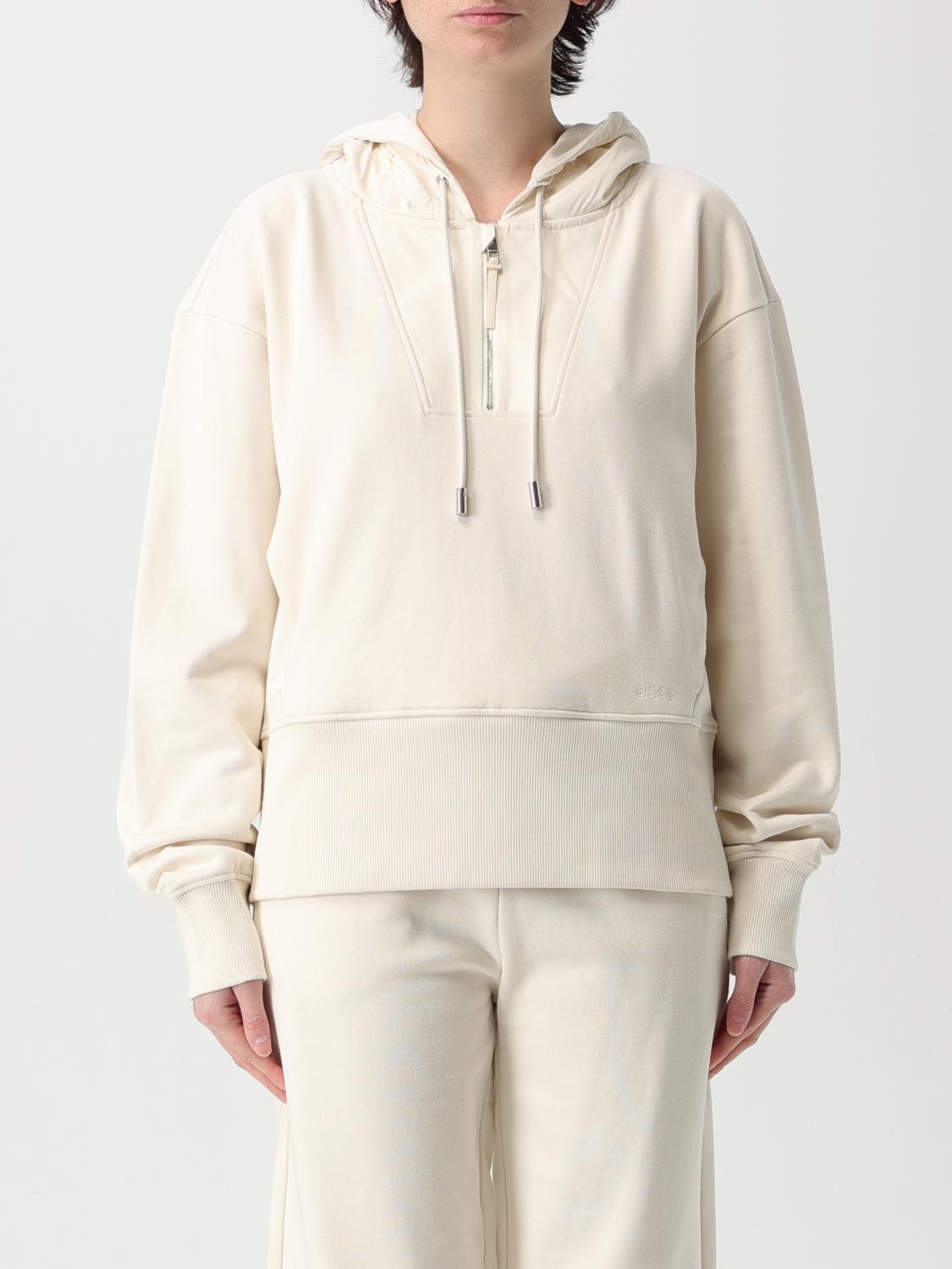 Hugo Boss Sweatshirt Boss Woman Color Yellow Cream In Yellow Cream