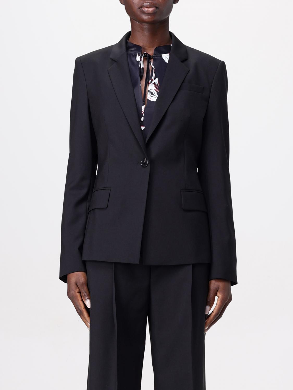 Hugo Boss Blazer Boss Woman Color Black In Black