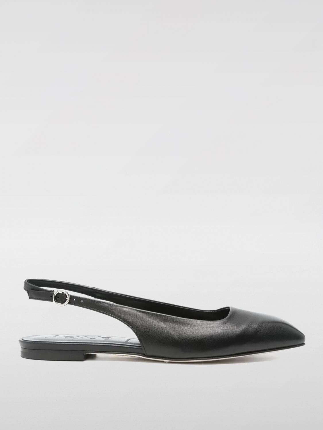 Aeyde 10mm Geraldine Napa Slingback Flats In Black
