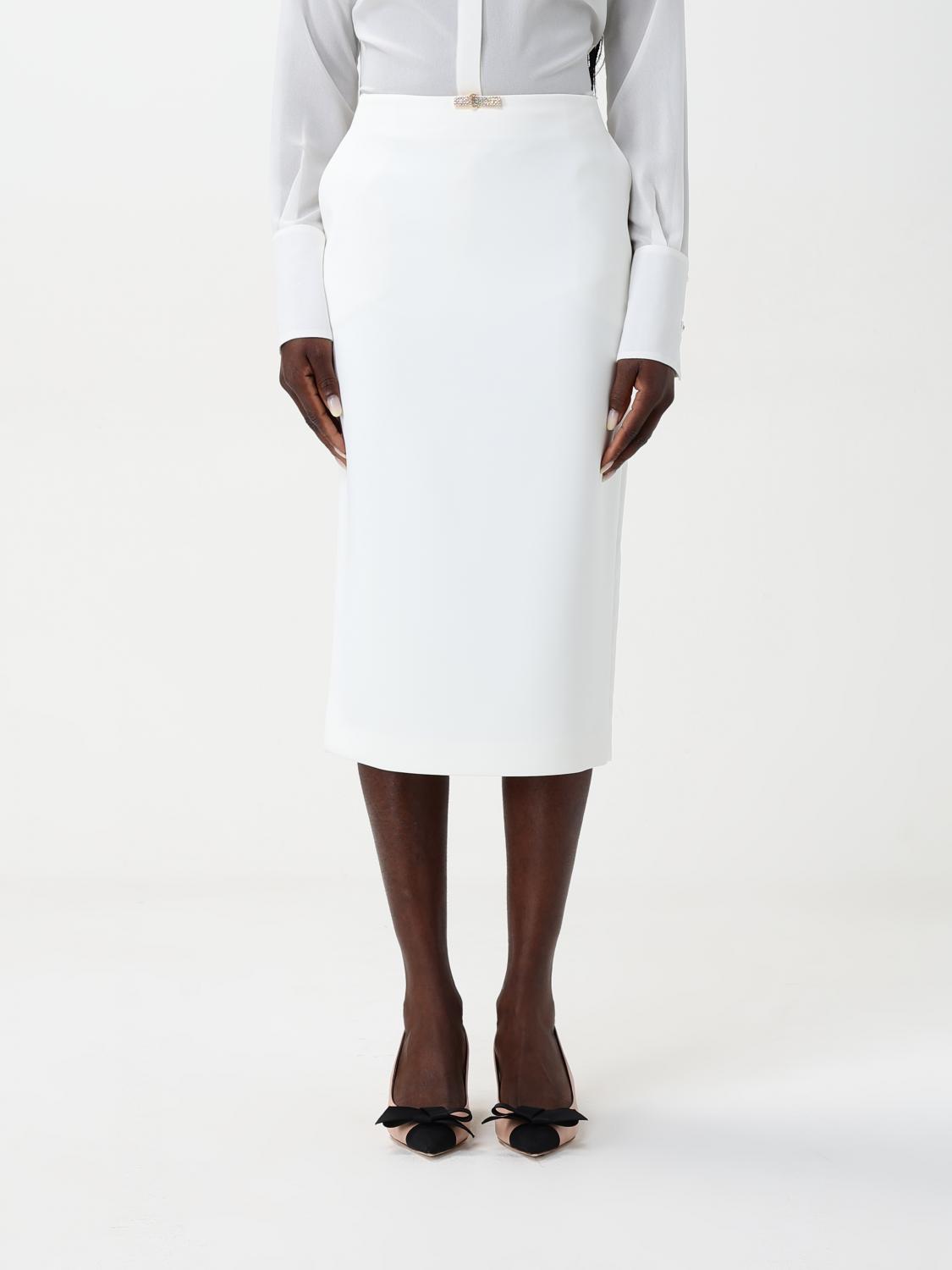 Elisabetta Franchi Skirt Woman Color White In White