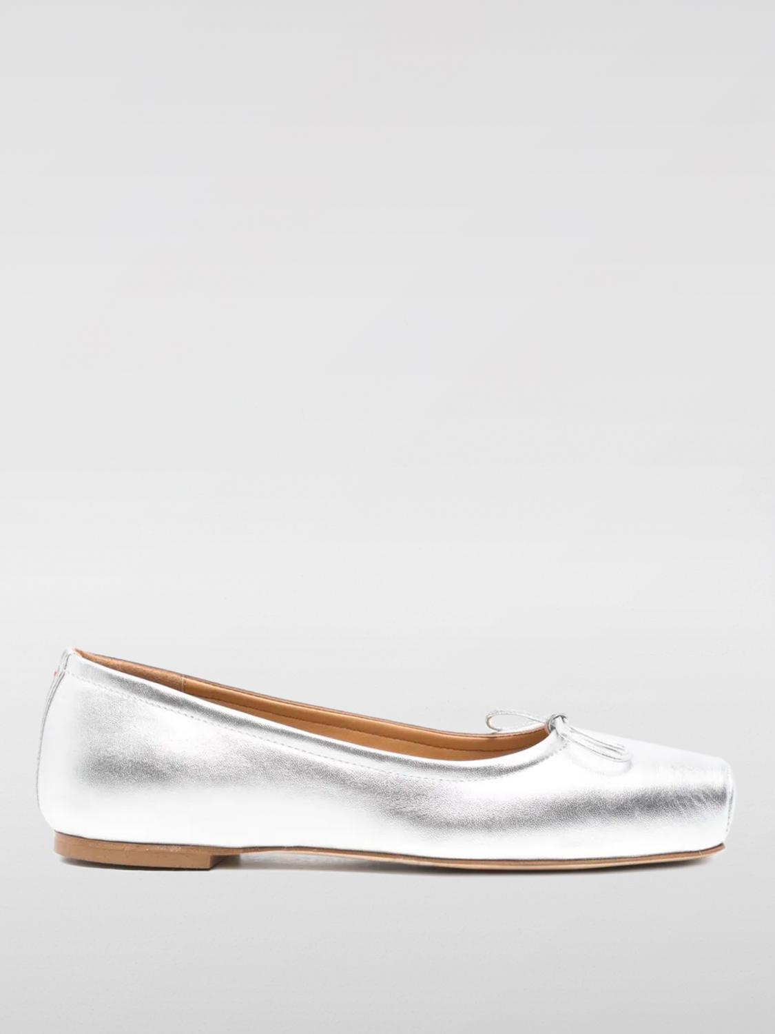 Aeyde Ballet Flats Woman Color Silver In Silver