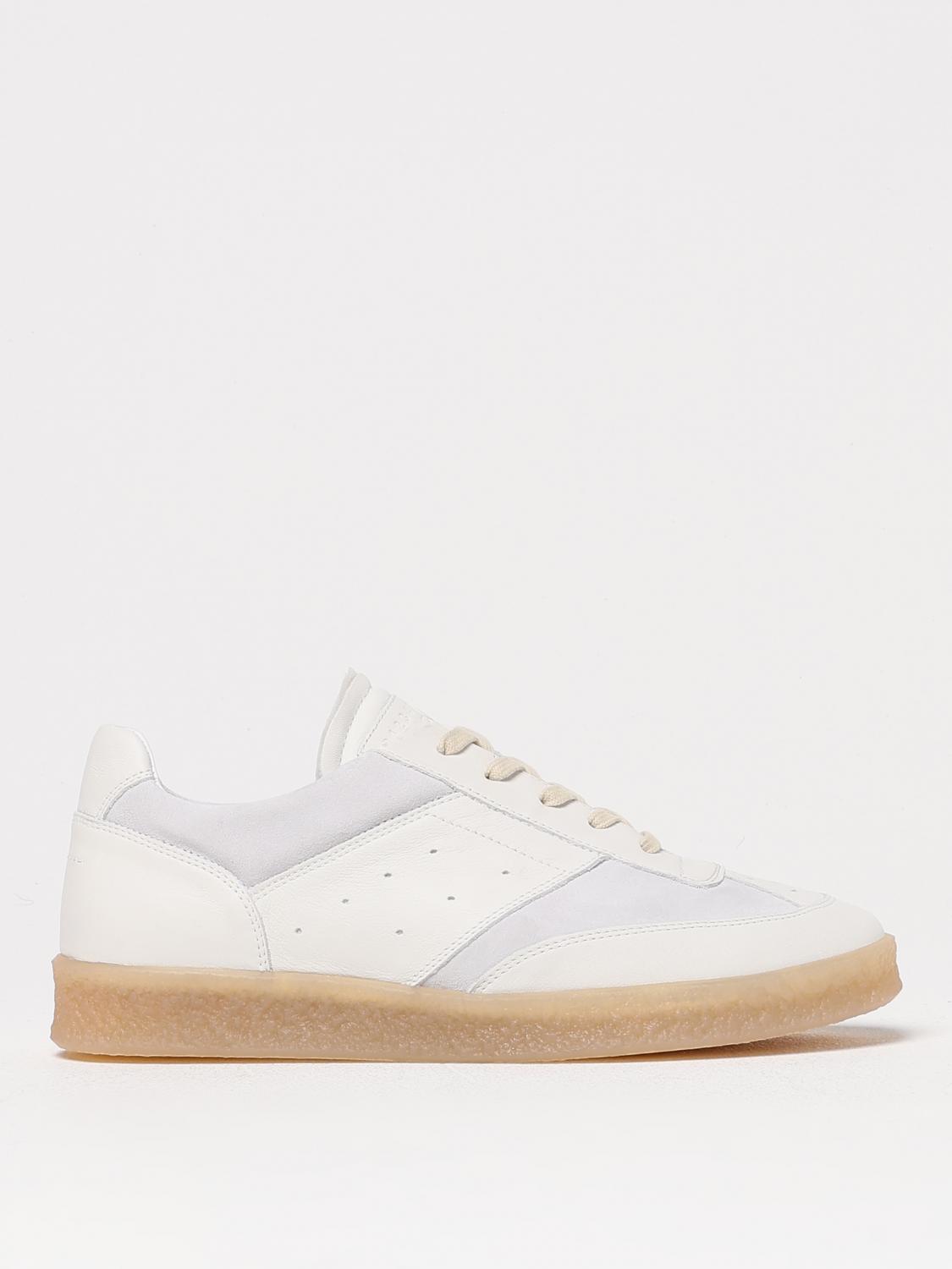 Mm6 Maison Margiela Leather And Suede Sneakers In Blue
