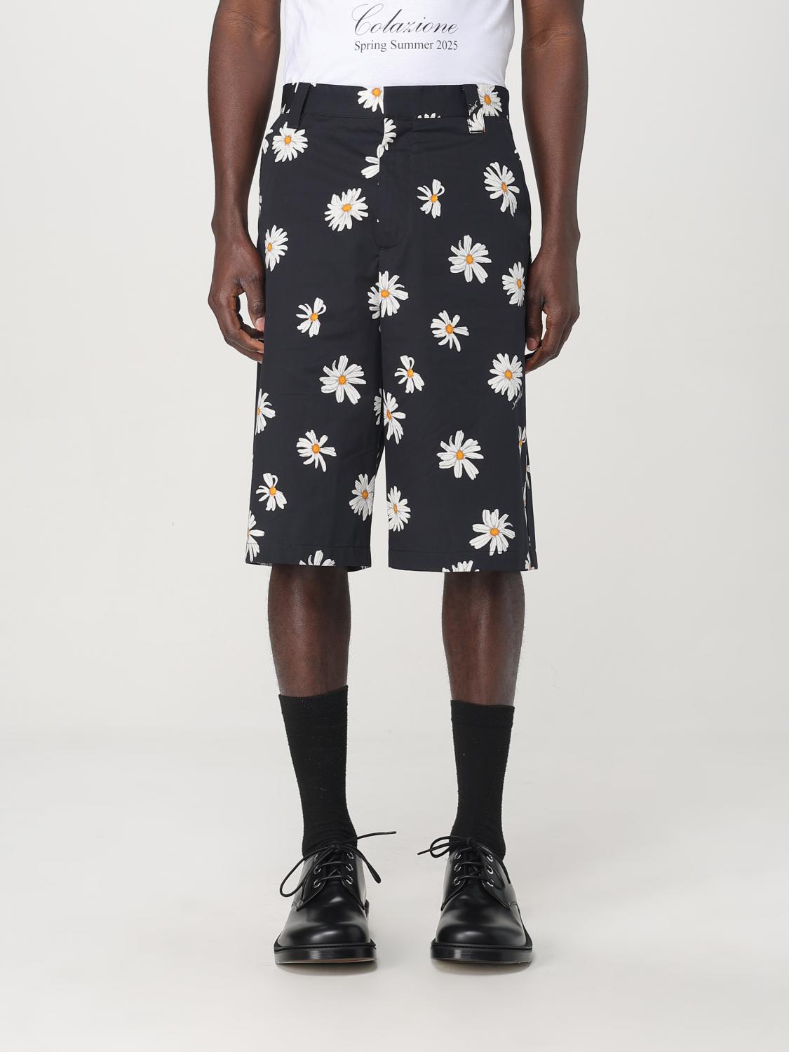 Moschino All-over Daisy Print Bermuda Shorts In Black
