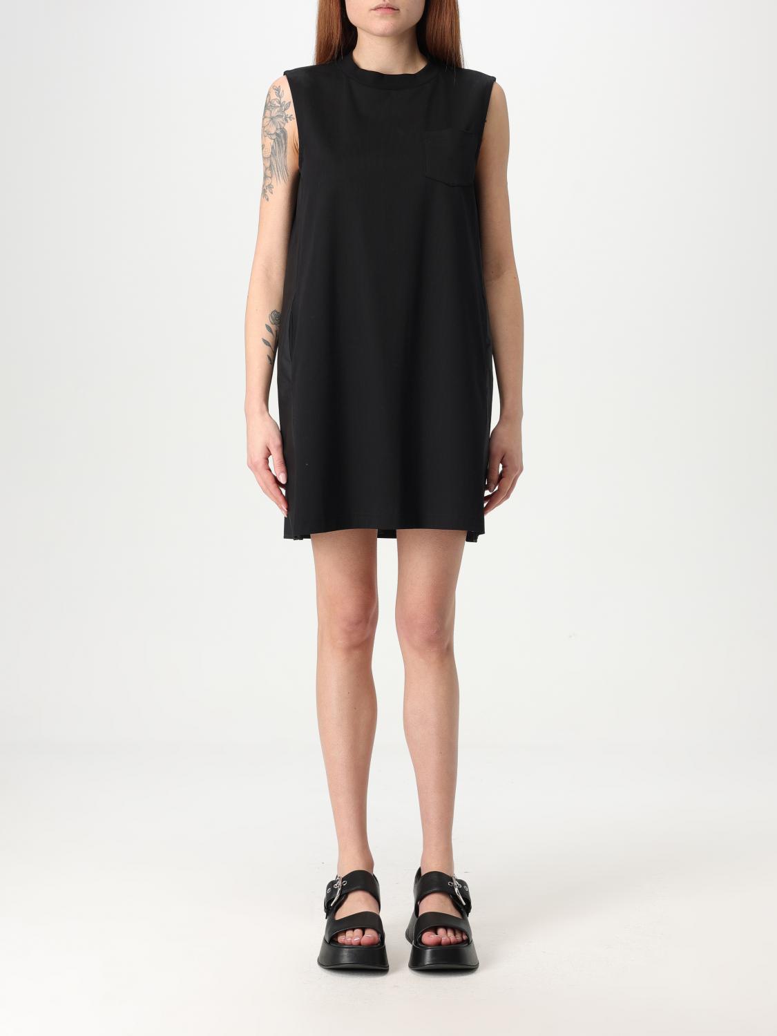 Sacai Dress  Woman Color Black In Black