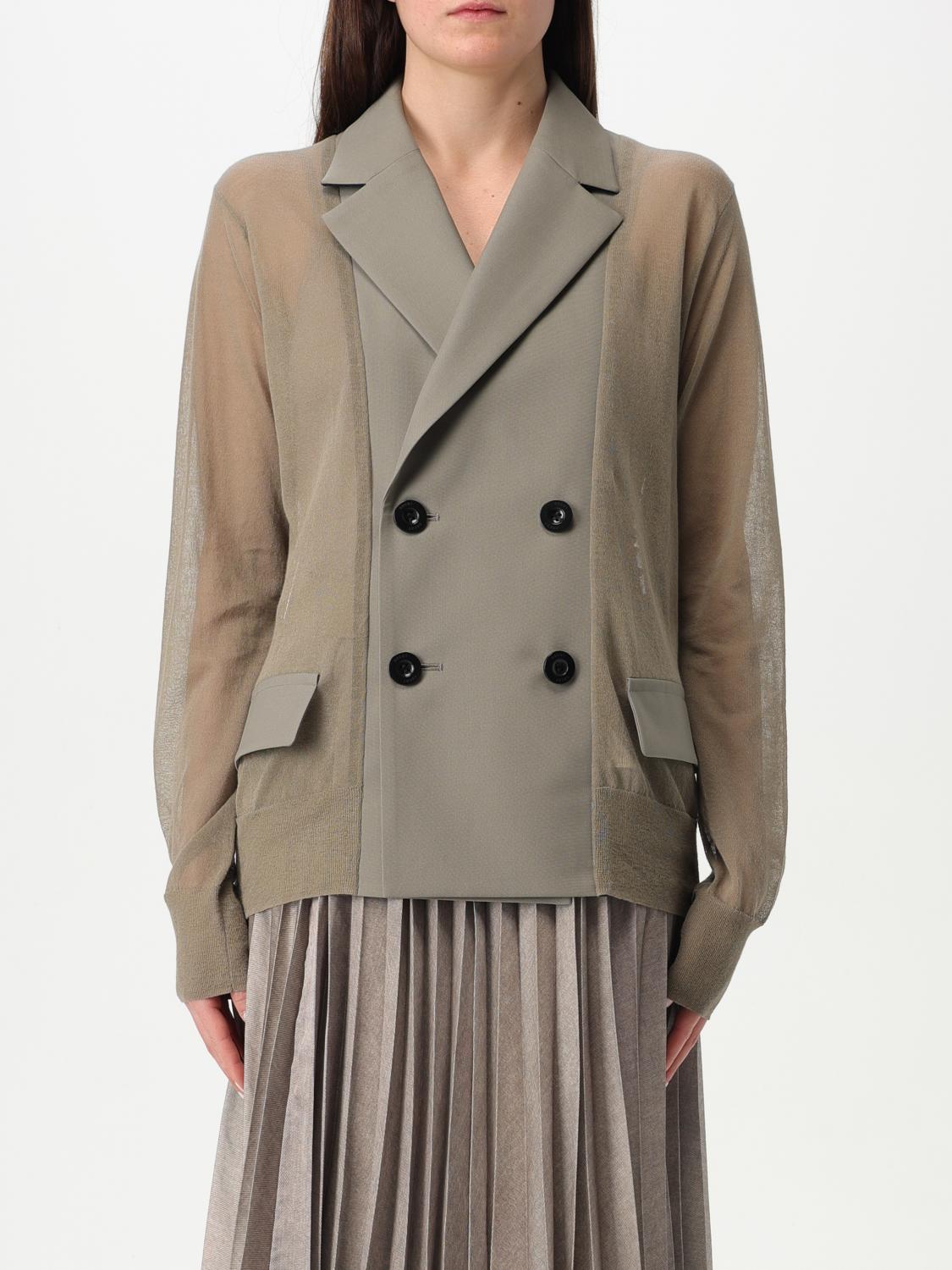 Sacai Jacket Woman Color Dove Grey In Dove Grey