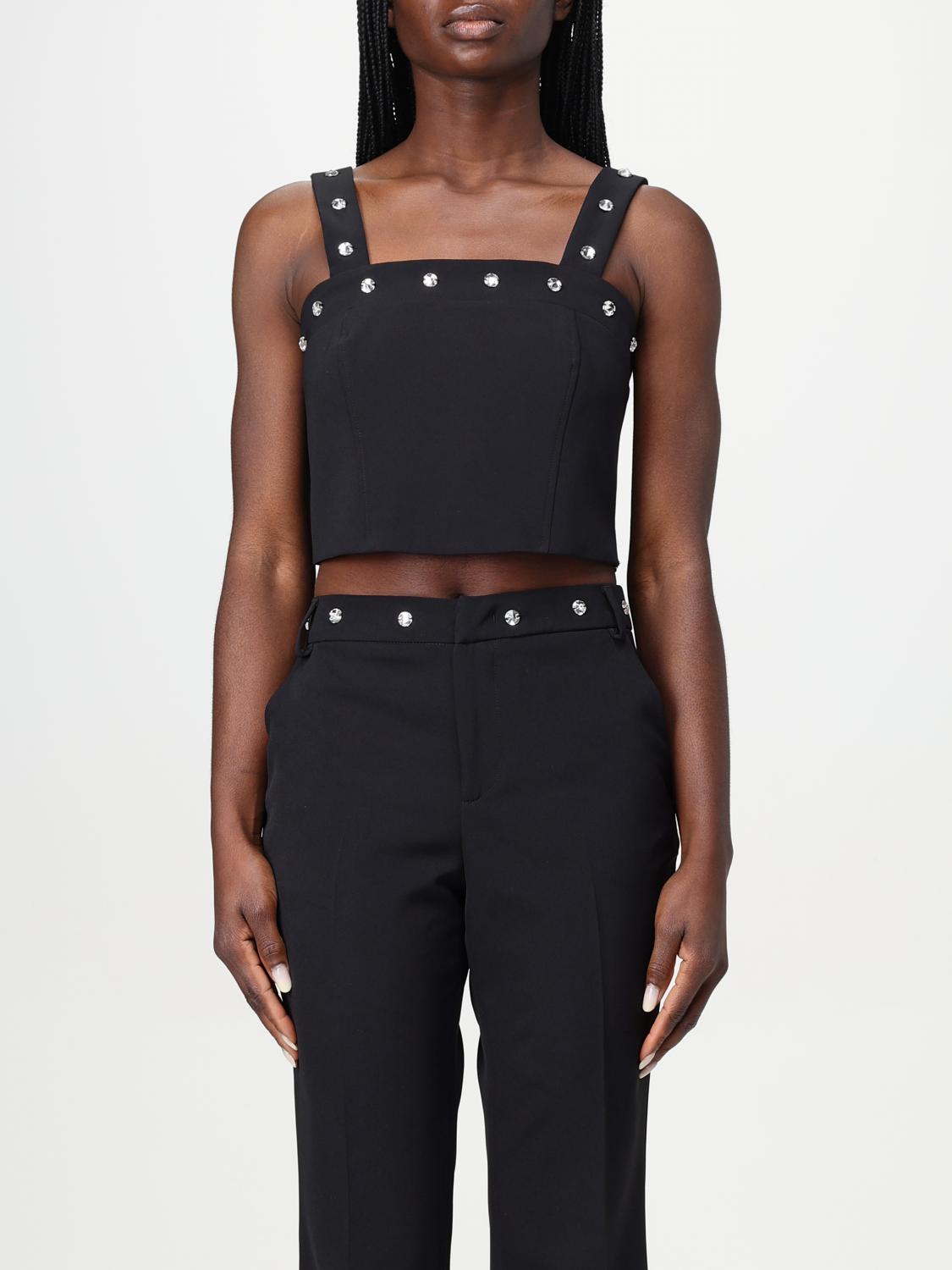 Liu •jo Liu Jo Embellished Square Neck Top In Multicolor