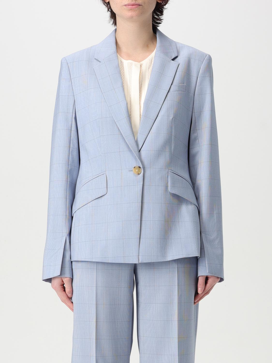 Shop Hugo Boss Blazer Boss Woman Color Gnawed Blue