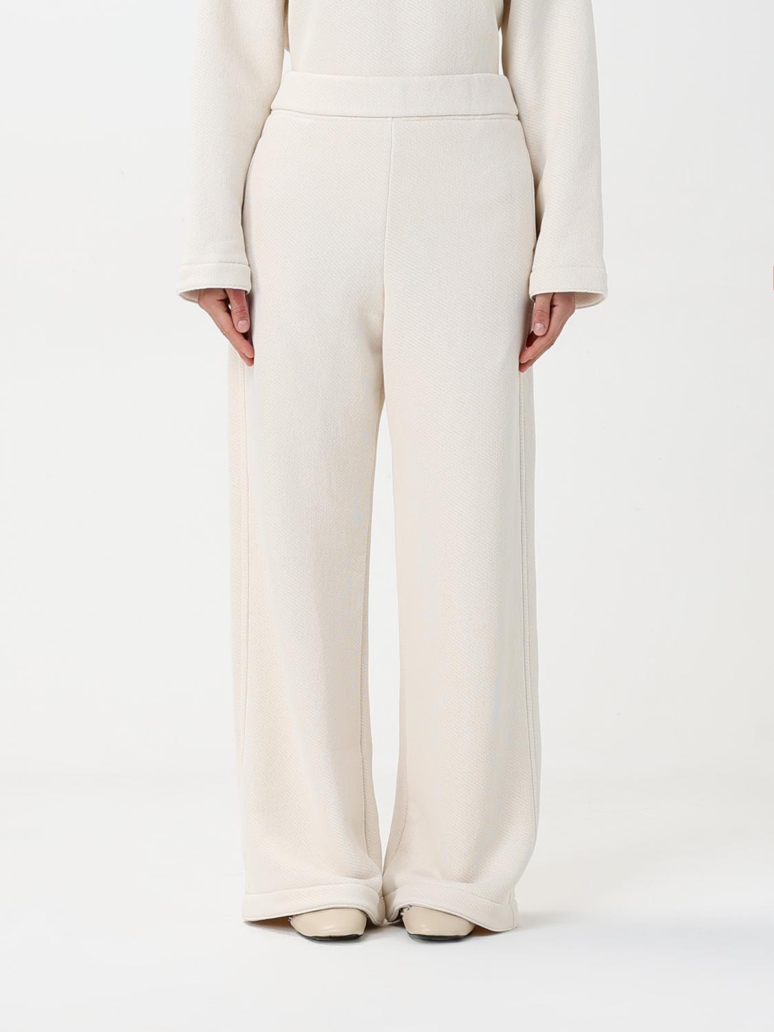 Max Mara Pants Woman Color Yellow Cream In Yellow Cream