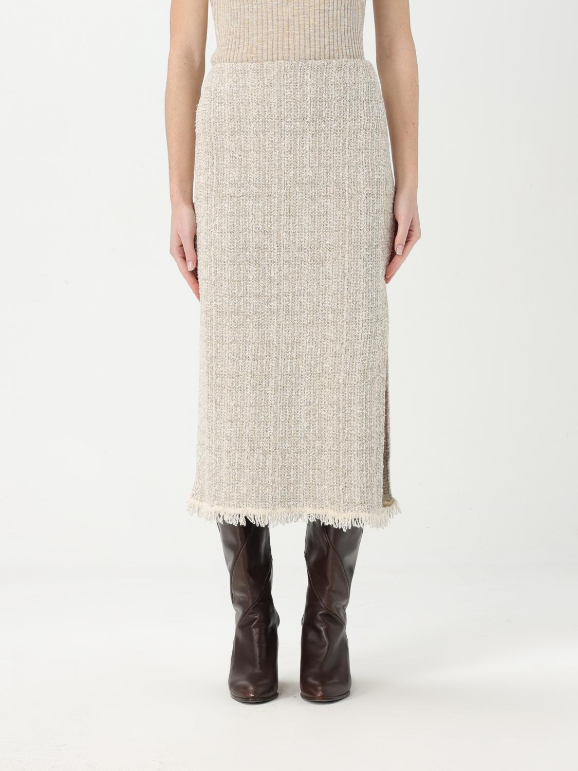 Shop Twinset Skirt Woman Color Gold
