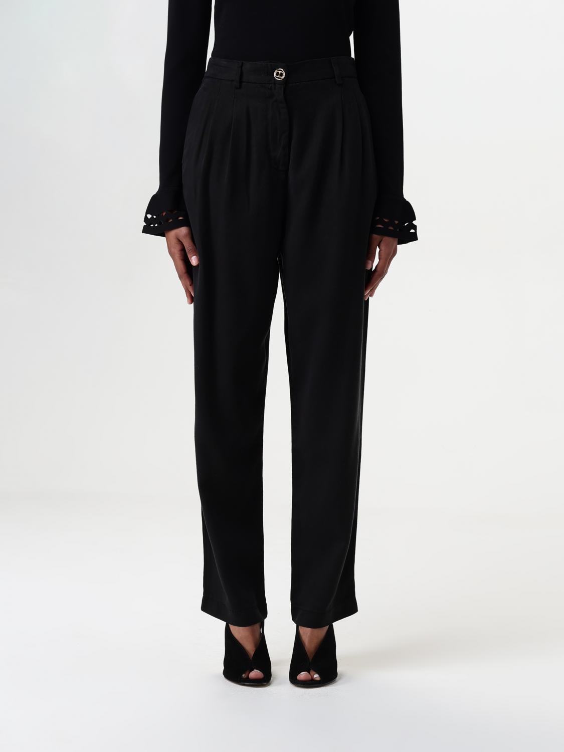 Shop Twinset Pants Woman Color Black
