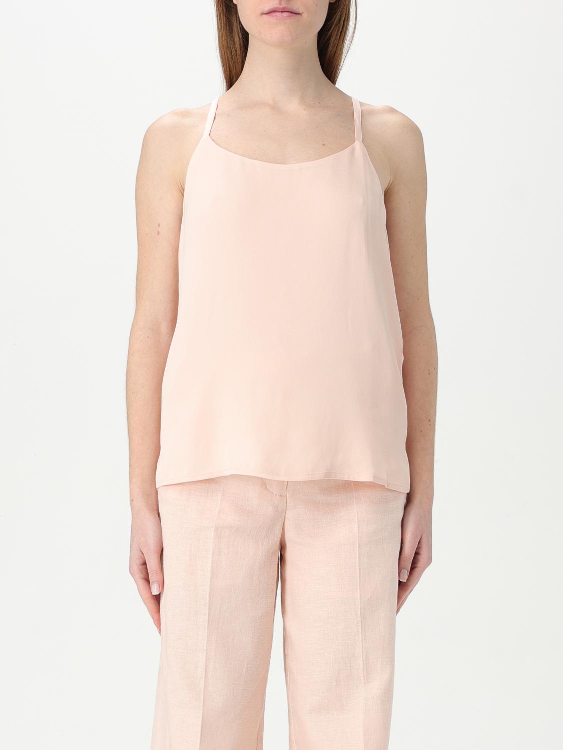 Twinset Sleeveless Satin Top In Pink
