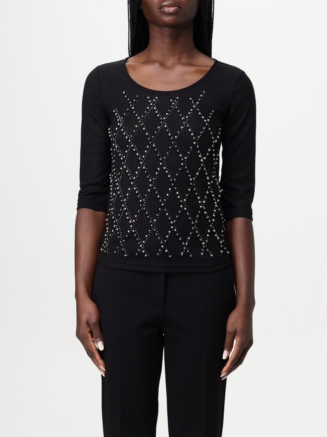 Twinset T-shirt With Necklace Decoration In Black