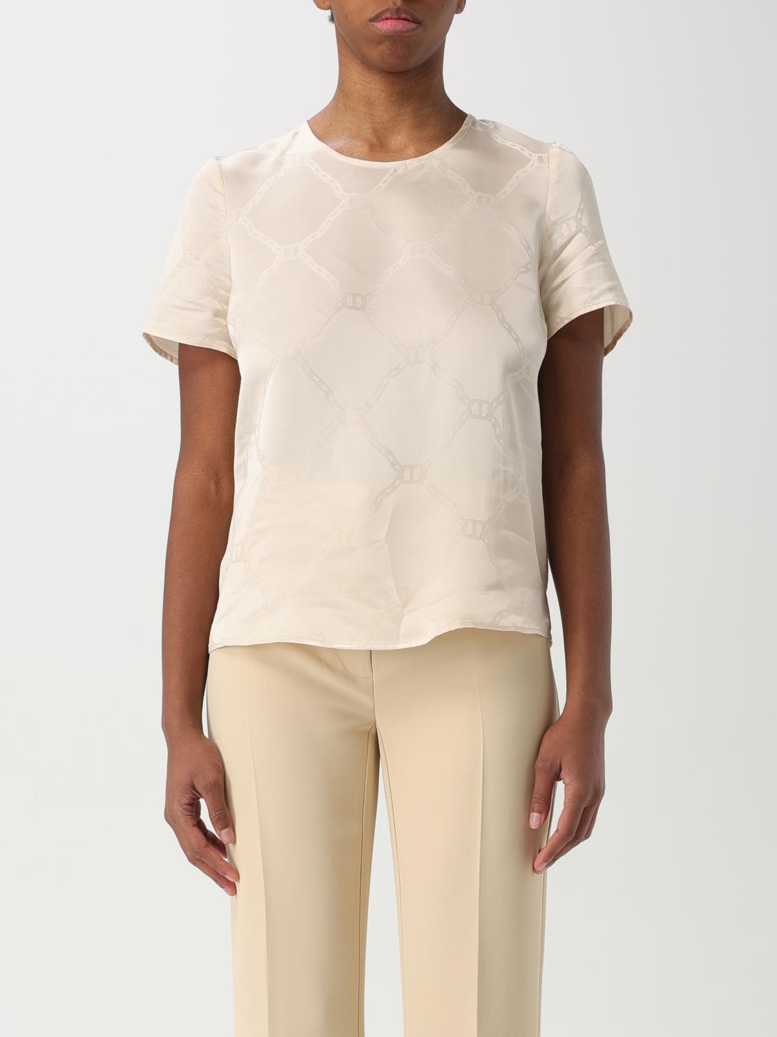 Twinset Oval T-jacquard T-shirt In White
